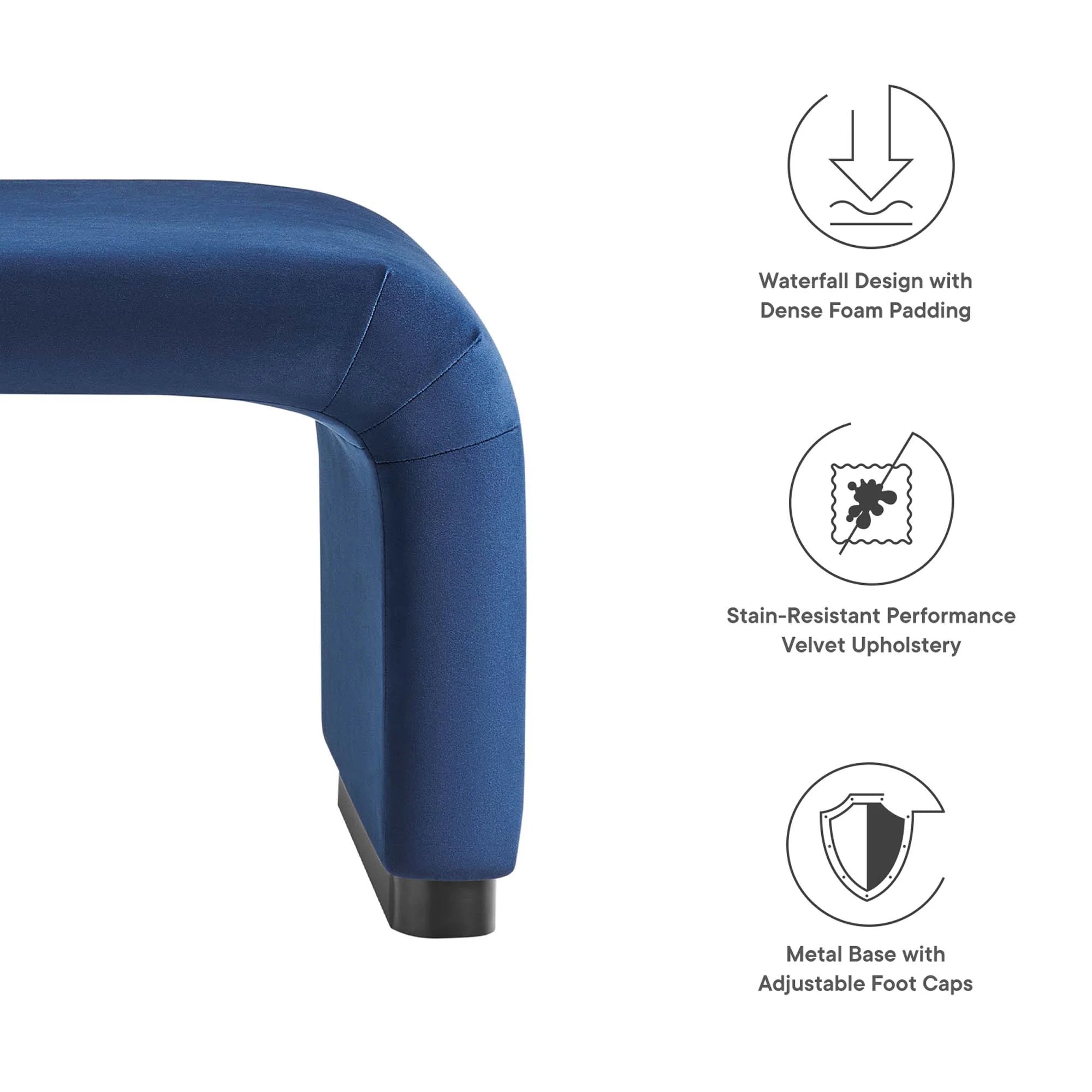 Chaise sans accoudoirs rembourrée en duvet Commix