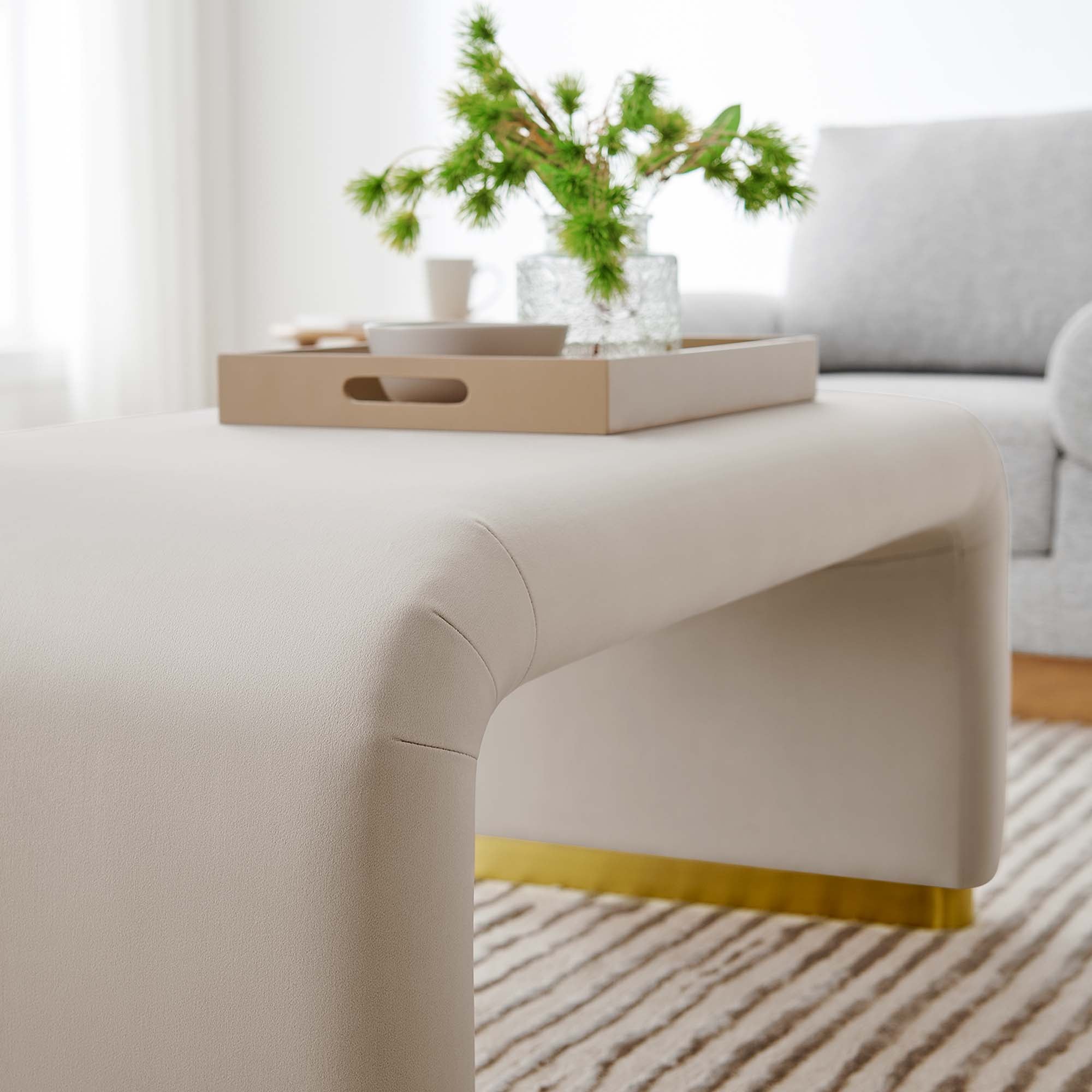 Chaise sans accoudoirs rembourrée en duvet Commix