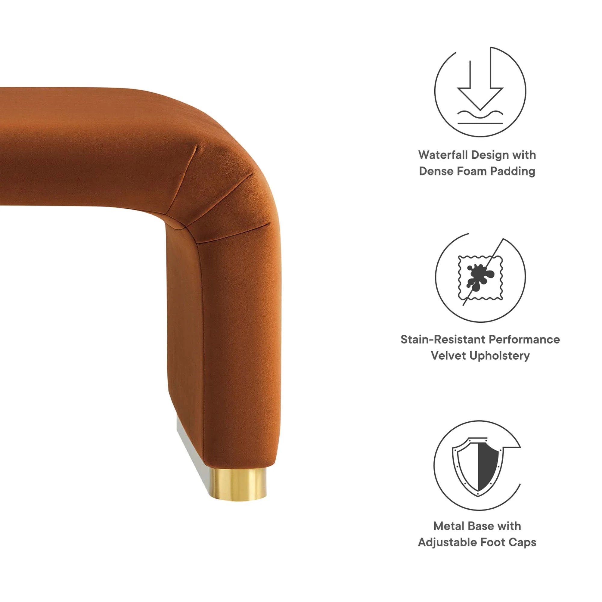 Chaise sans accoudoirs rembourrée en duvet Commix
