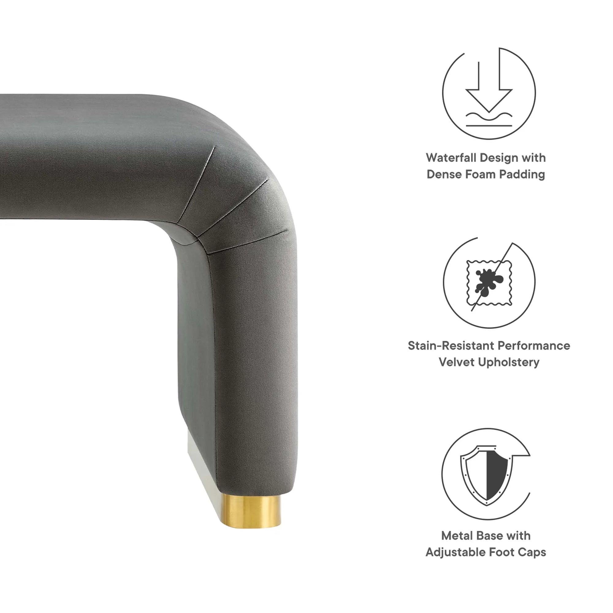 Chaise sans accoudoirs rembourrée en duvet Commix