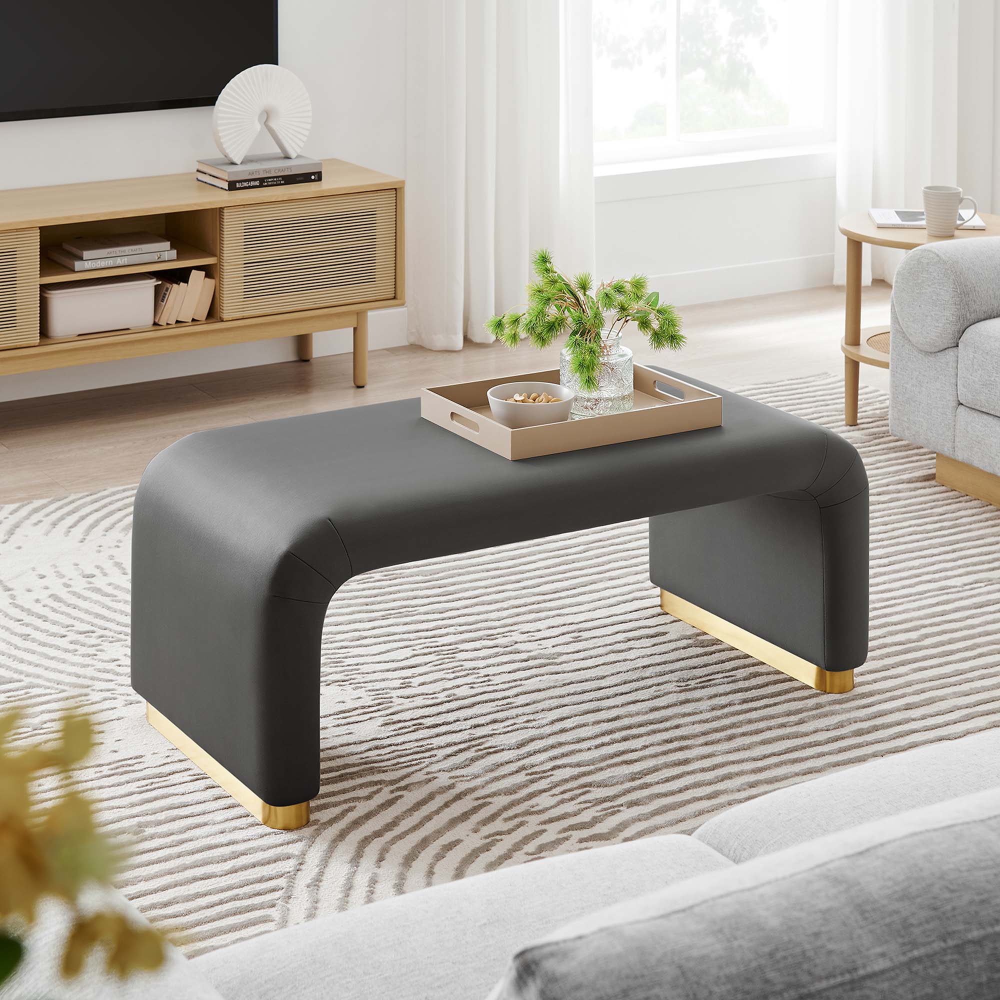 Chaise sans accoudoirs rembourrée en duvet Commix