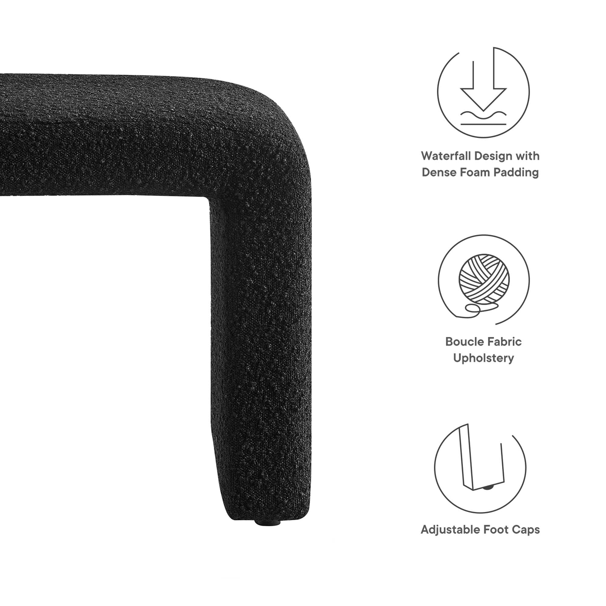 Chaise sans accoudoirs rembourrée en duvet Commix