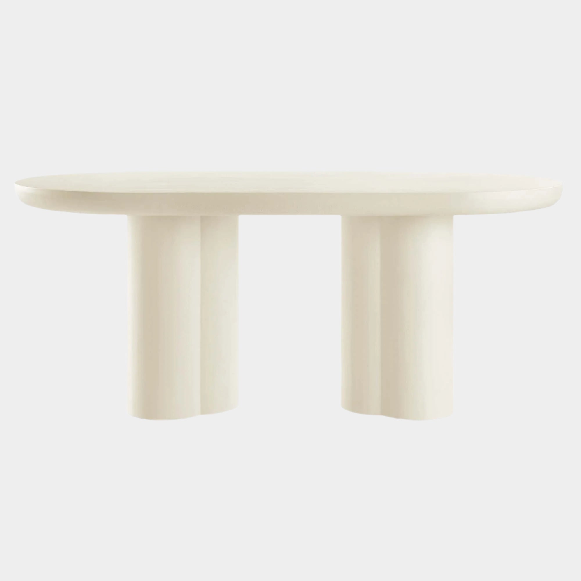 Table à manger ovale en béton Caspian de 72 po