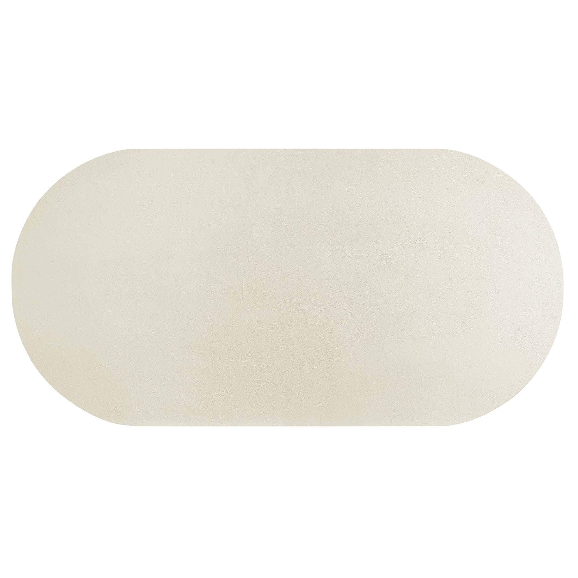 Table à manger ovale en béton Caspian de 72 po