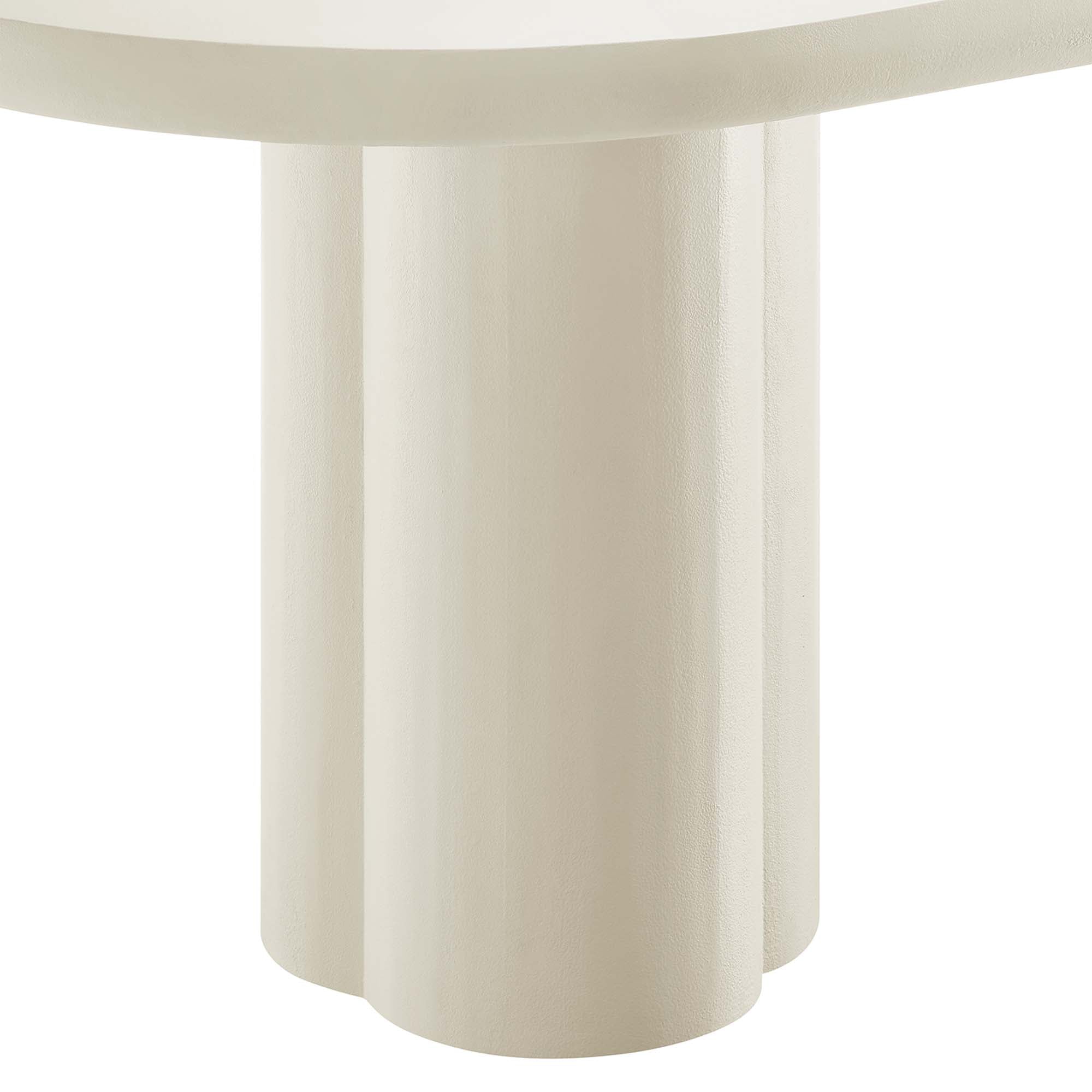 Table à manger ovale en béton Caspian de 72 po