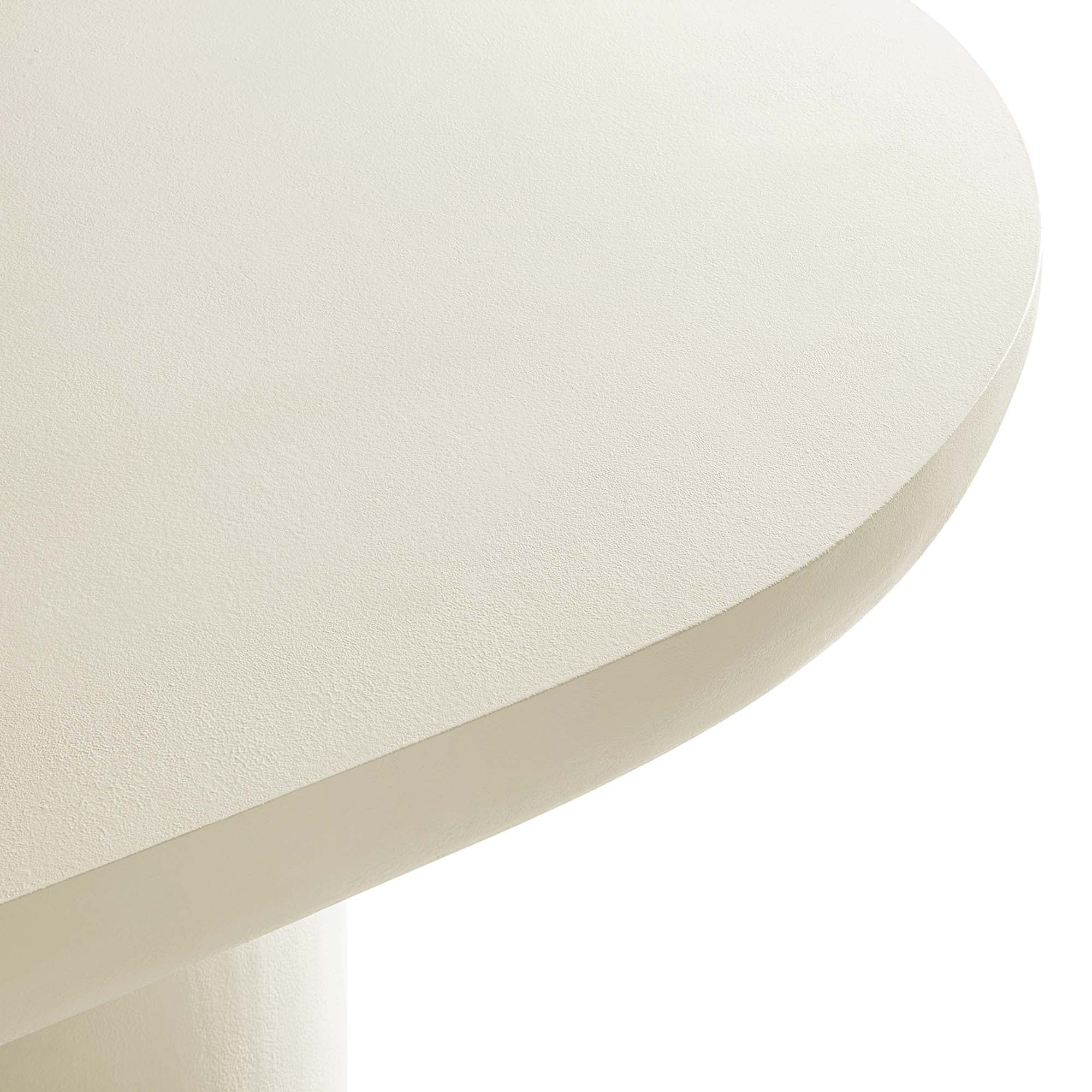Table à manger ovale en béton Caspian de 72 po