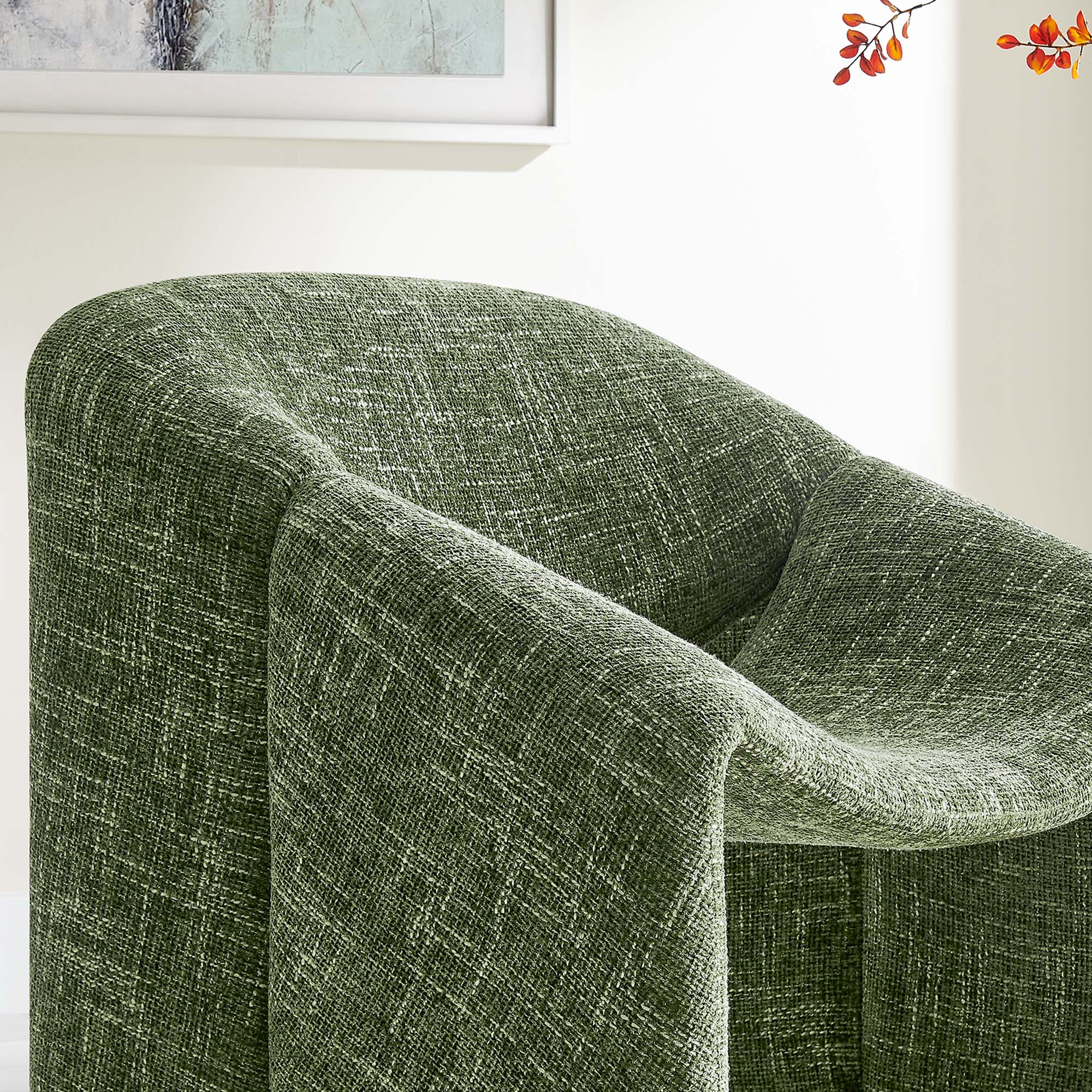 Fauteuil d'appoint rembourré en chenille Vivi