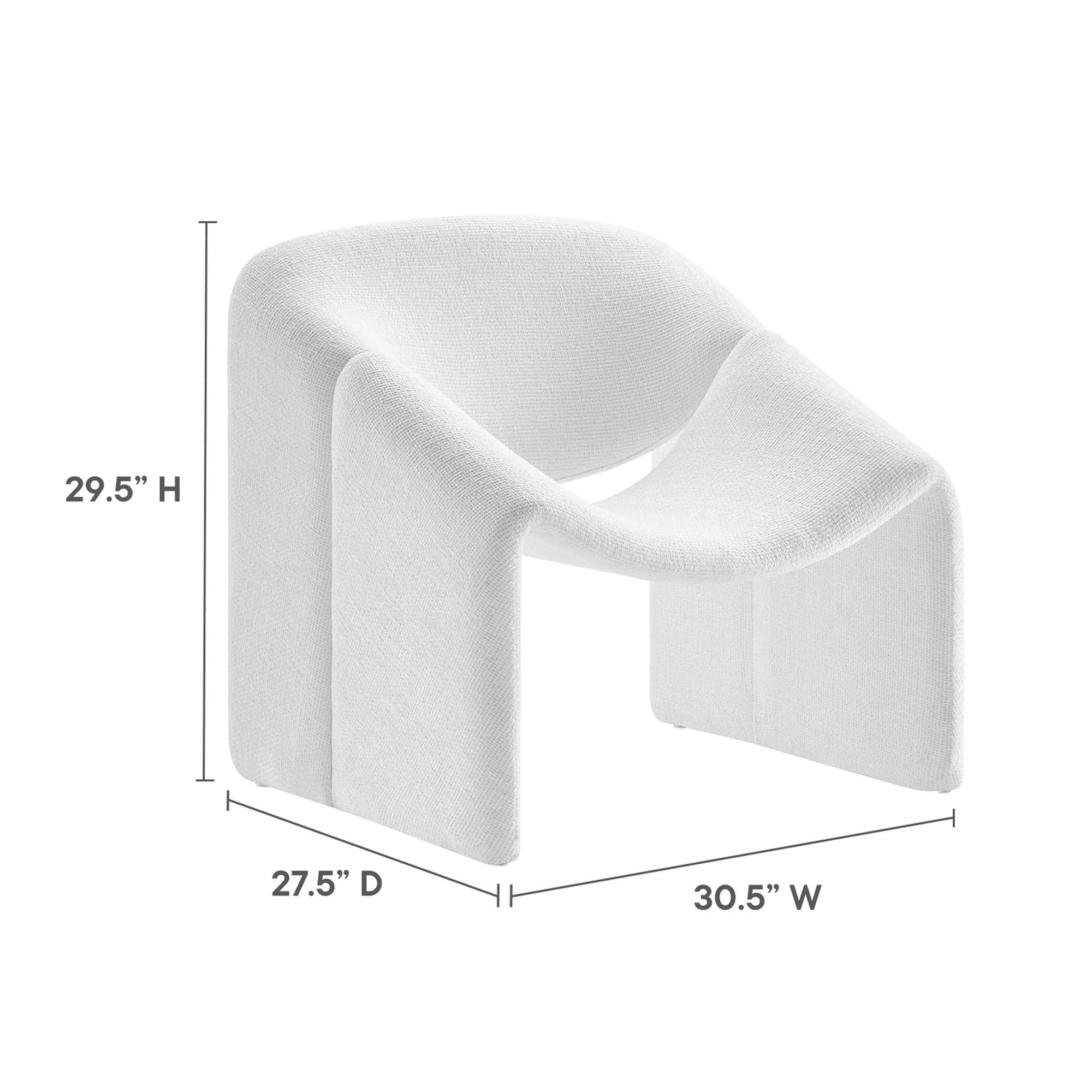 Fauteuil d'appoint rembourré en chenille Vivi