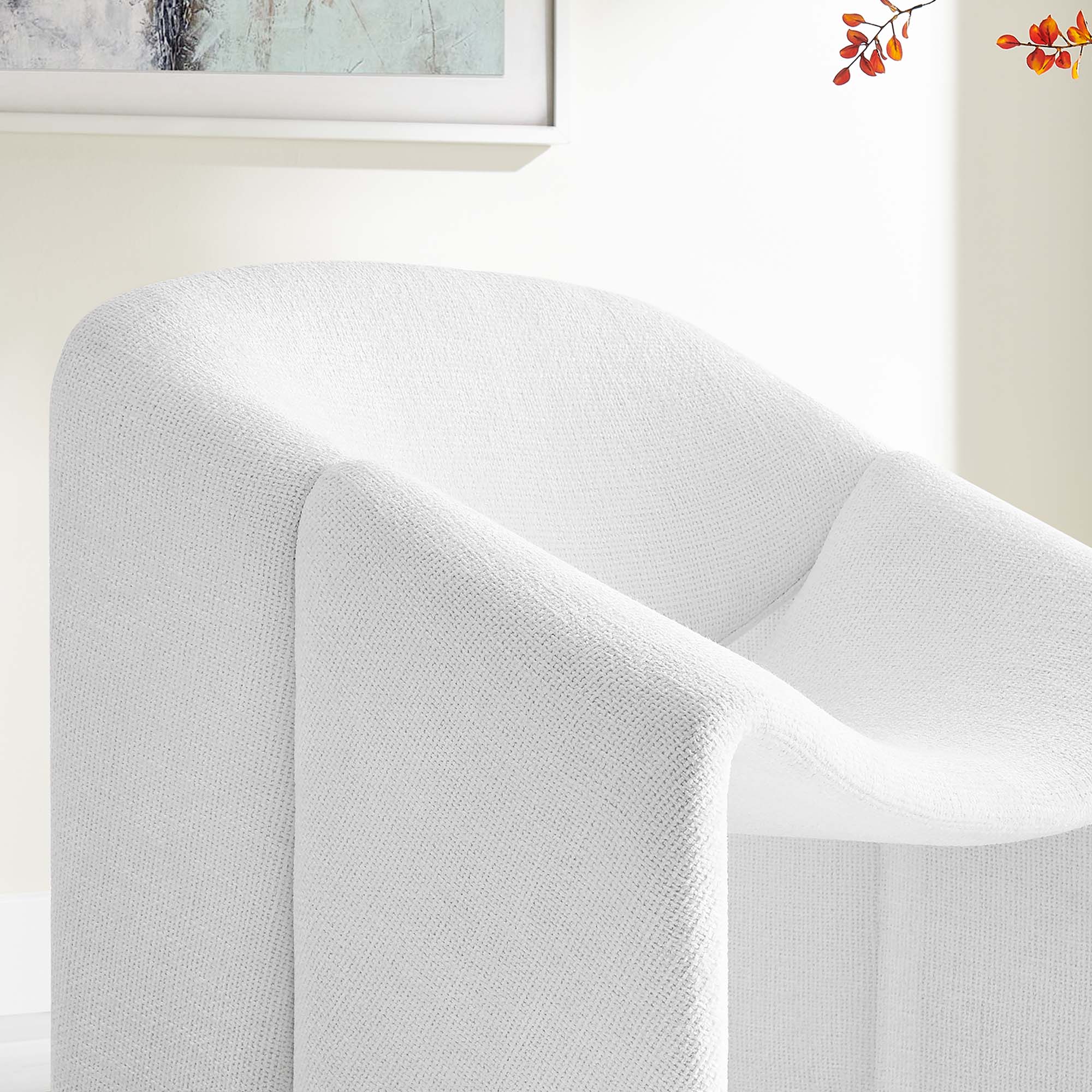 Fauteuil d'appoint rembourré en chenille Vivi
