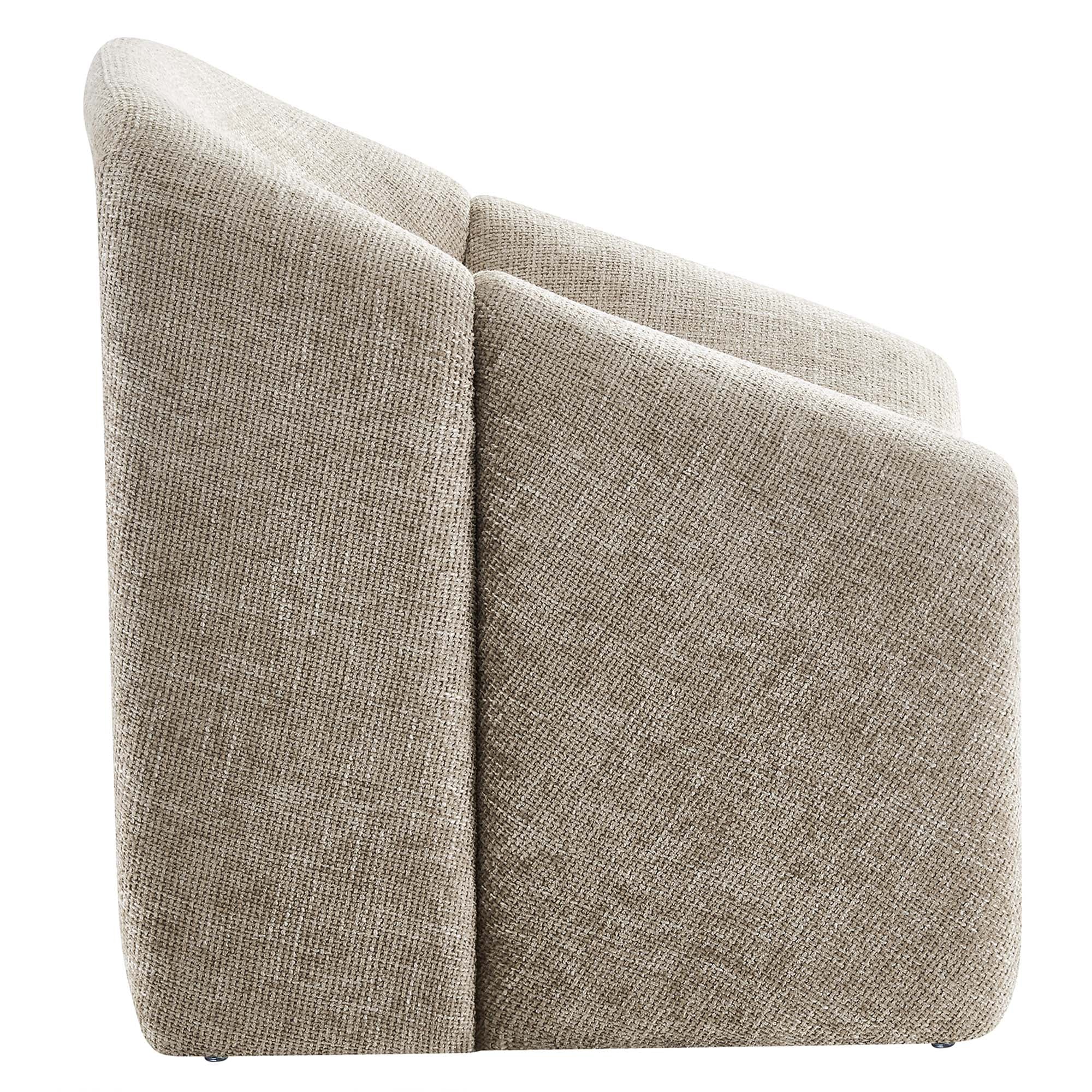 Fauteuil d'appoint rembourré en chenille Vivi