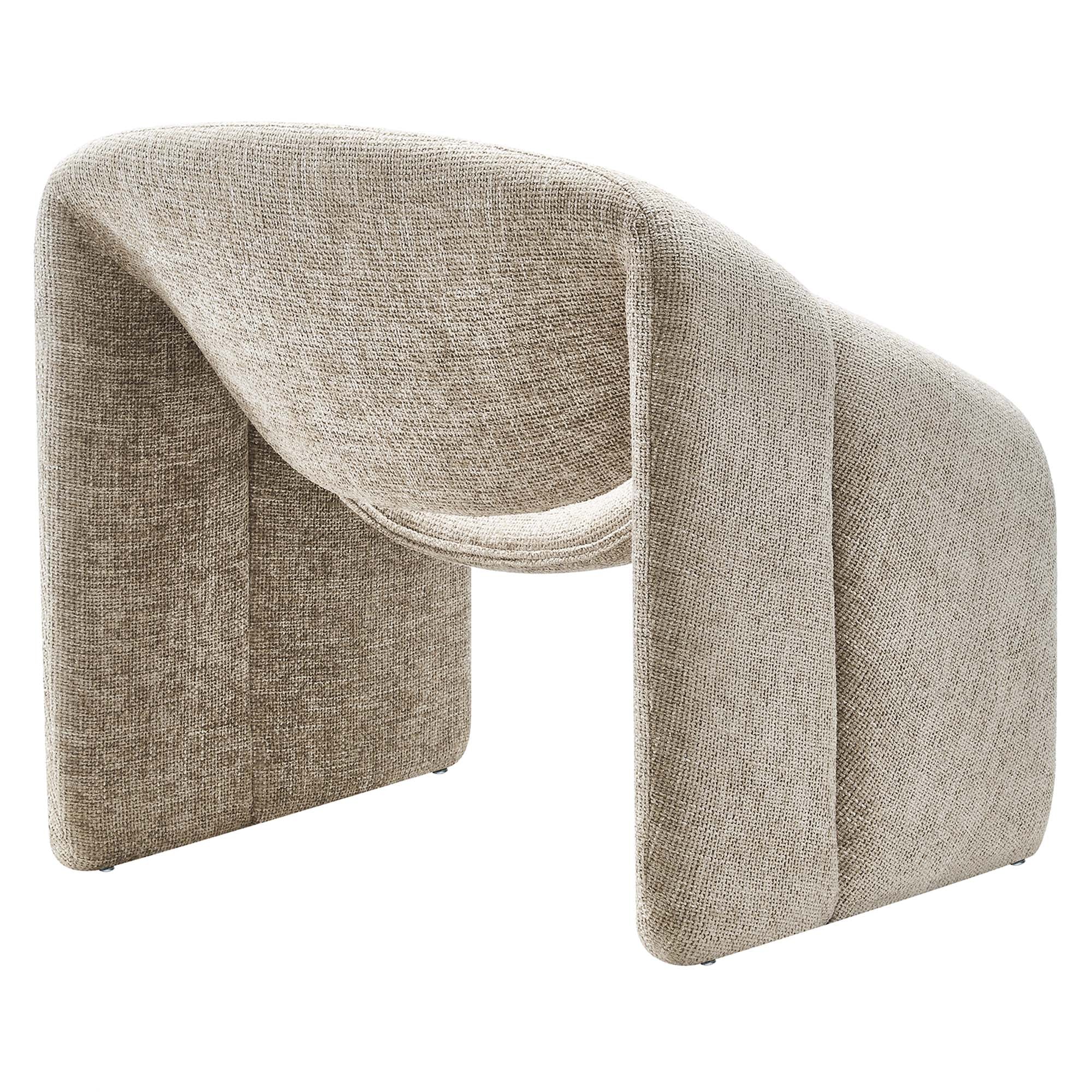 Fauteuil d'appoint rembourré en chenille Vivi