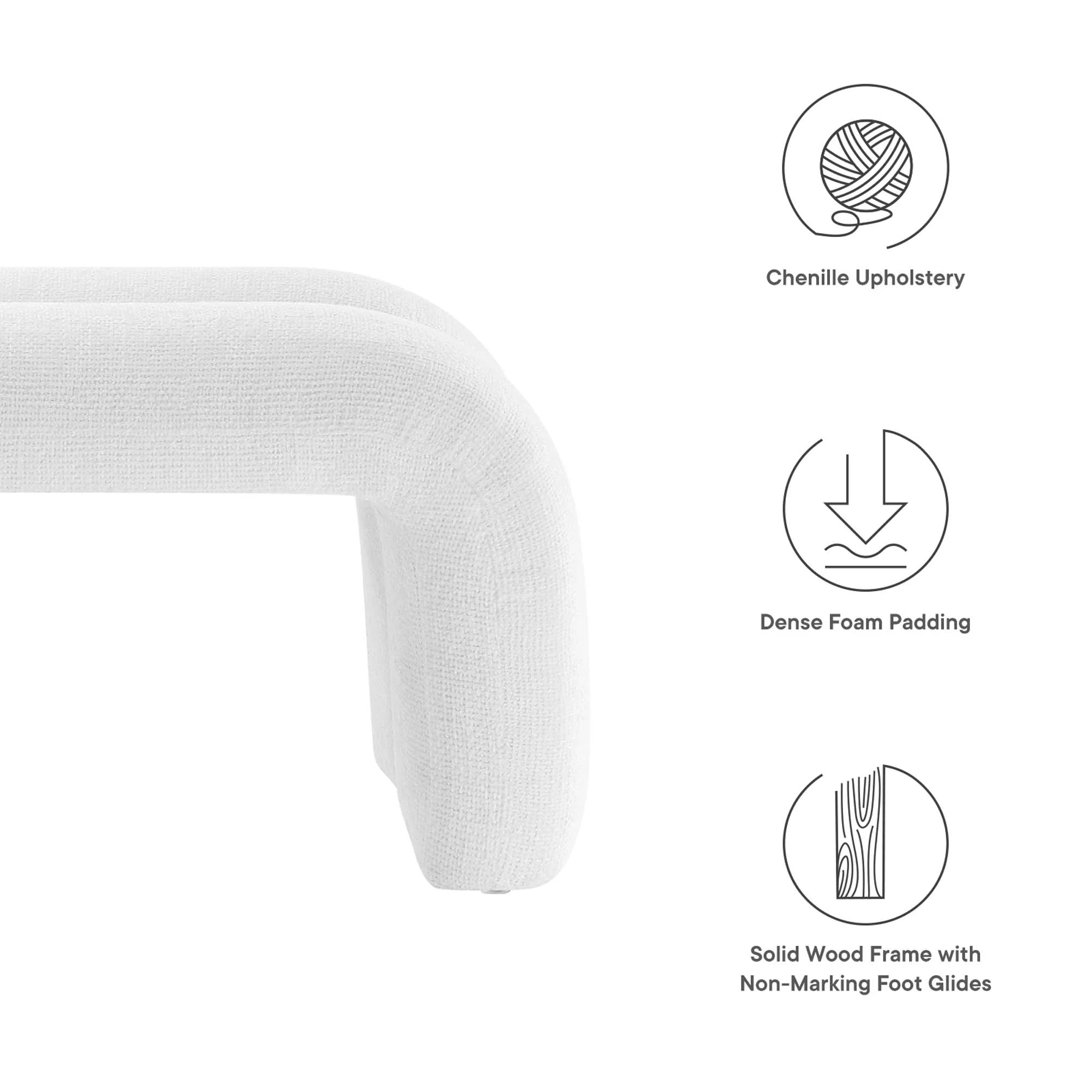 Chaise sans accoudoirs rembourrée en duvet Commix