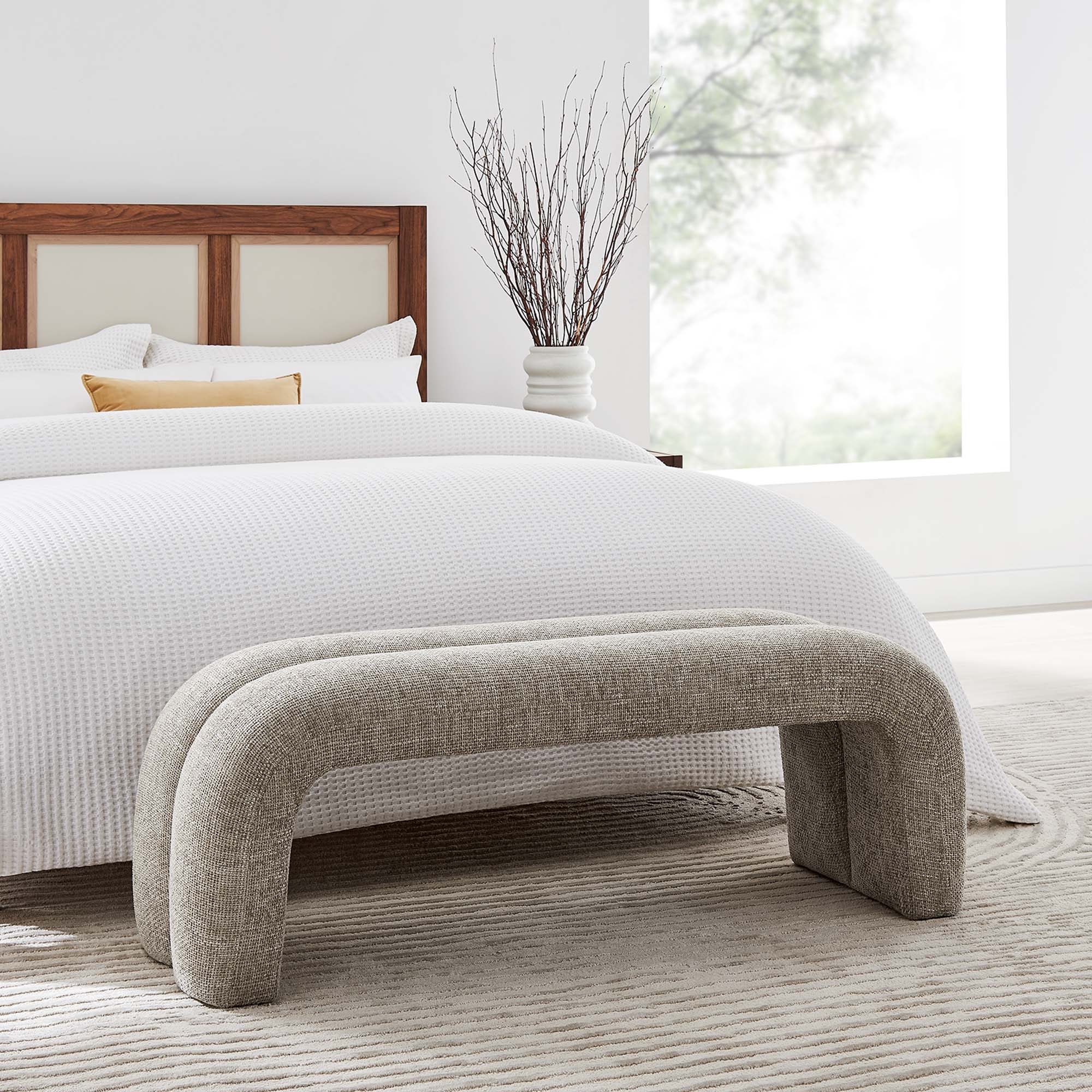 Chaise sans accoudoirs rembourrée en duvet Commix