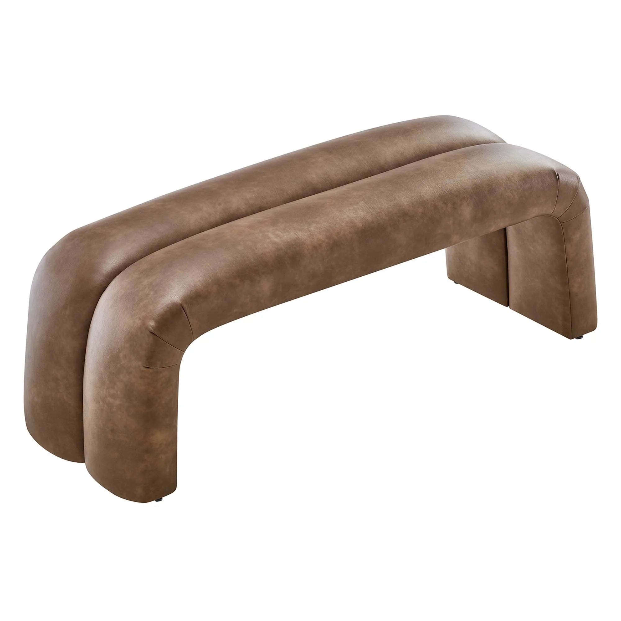 Dax Vegan Leather Upholstered Accent Bench