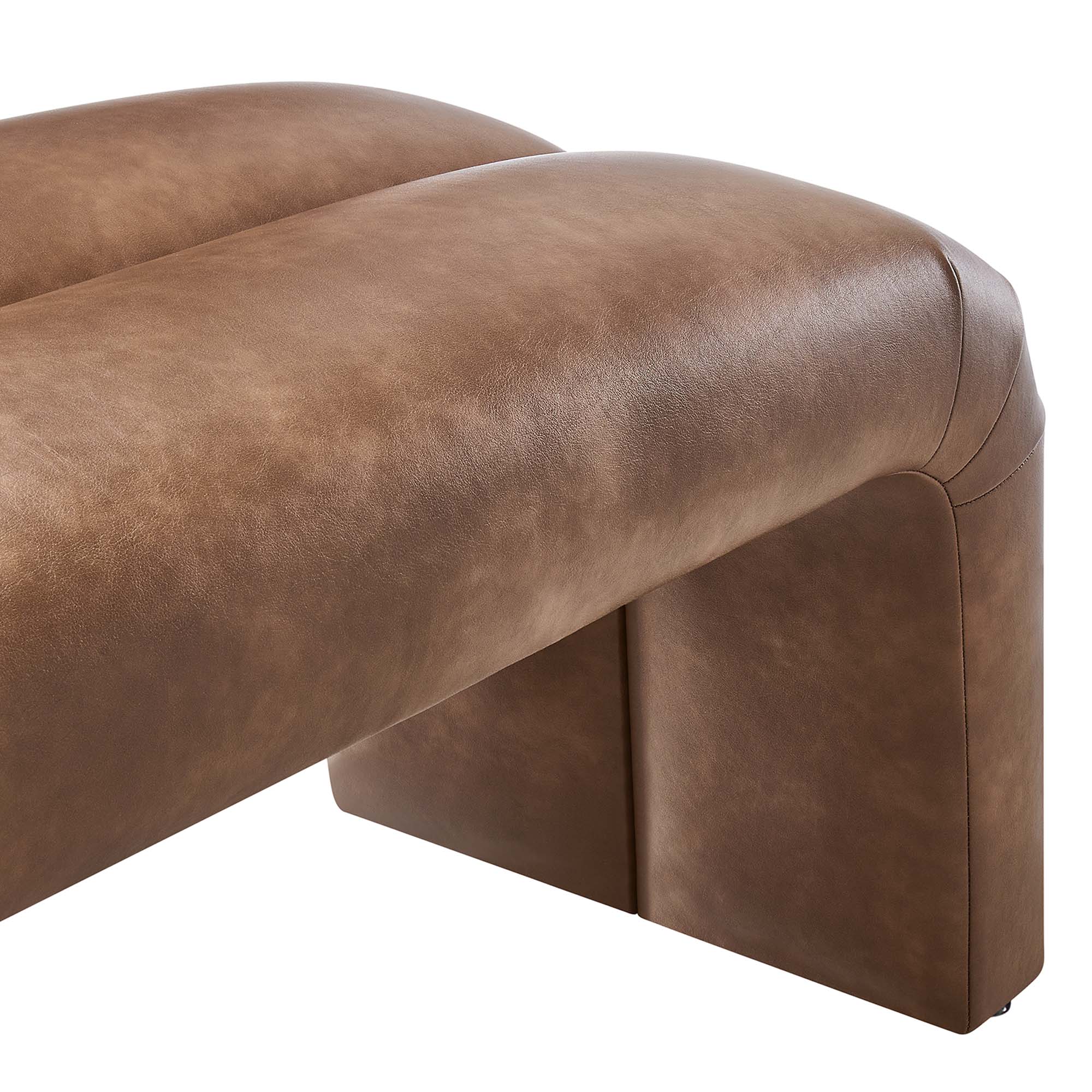 Dax Vegan Leather Upholstered Accent Bench