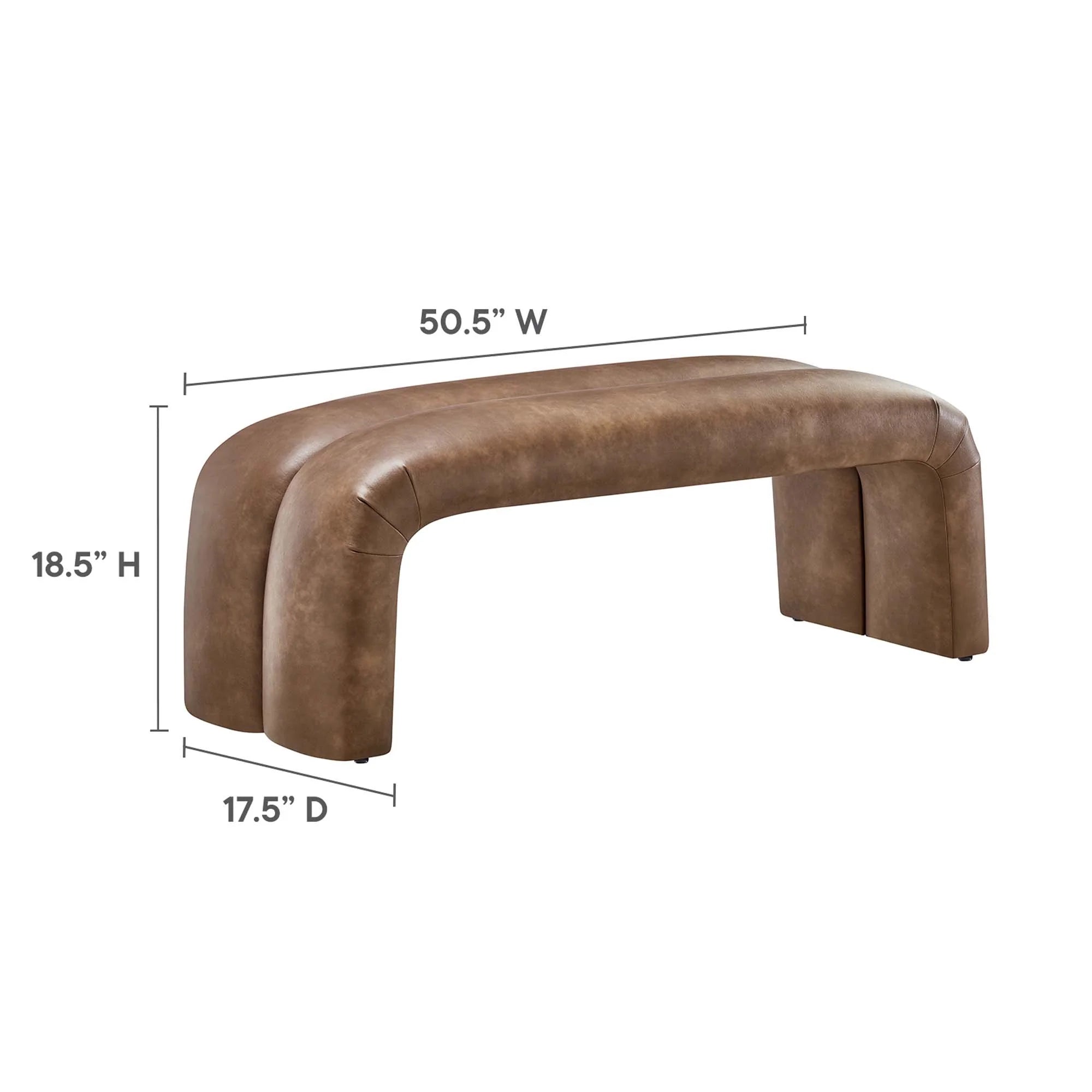 Dax Vegan Leather Upholstered Accent Bench