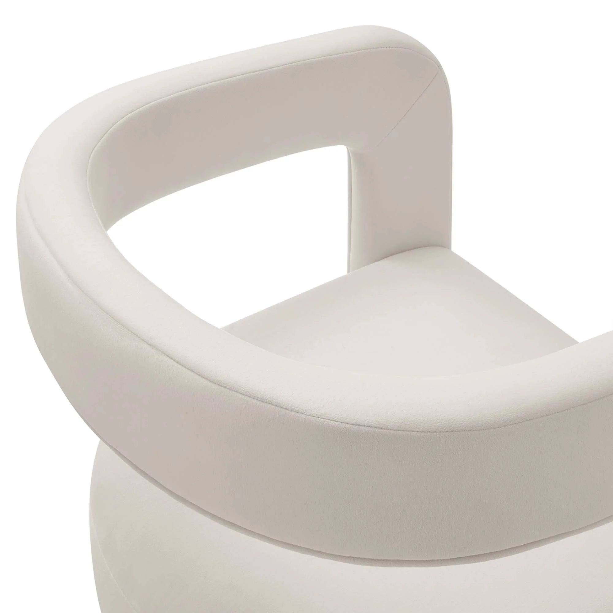 Fauteuil de salon en velours Ponder Performance