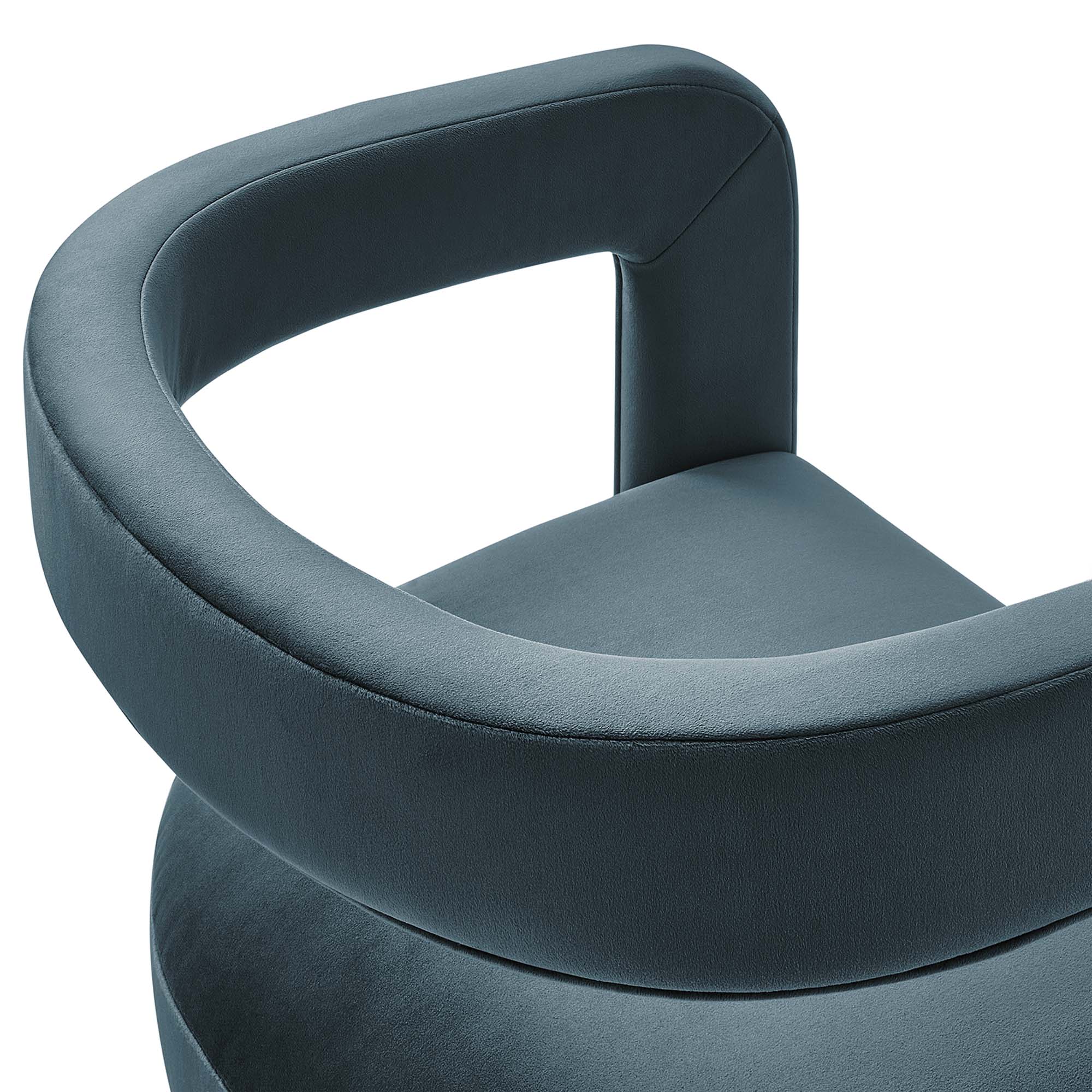 Fauteuil de salon en velours Ponder Performance