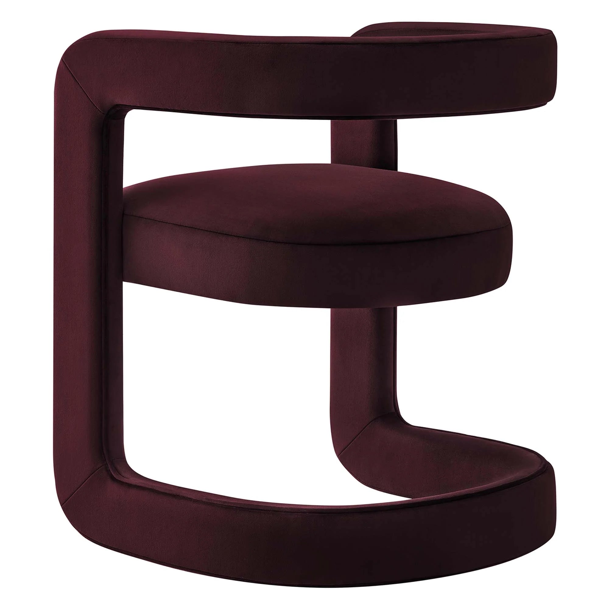 Fauteuil de salon en velours Ponder Performance
