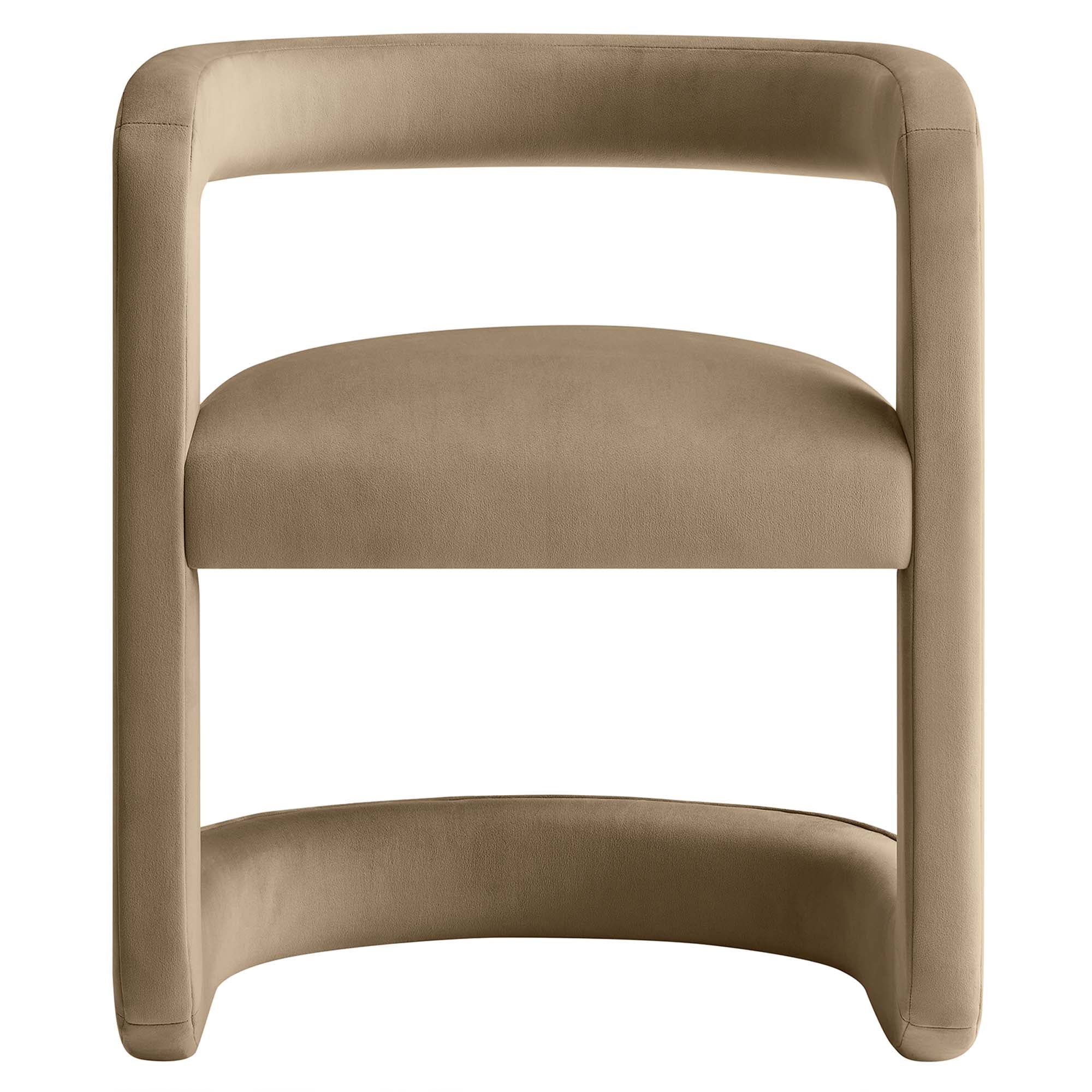 Fauteuil de salon en velours Ponder Performance