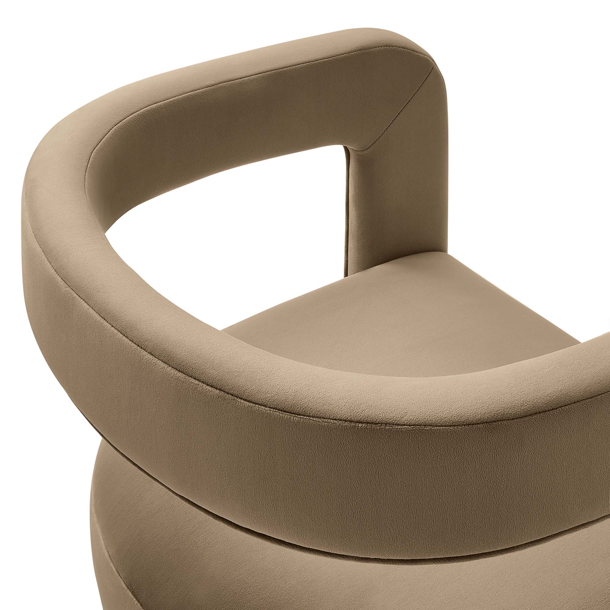 Fauteuil de salon en velours Ponder Performance