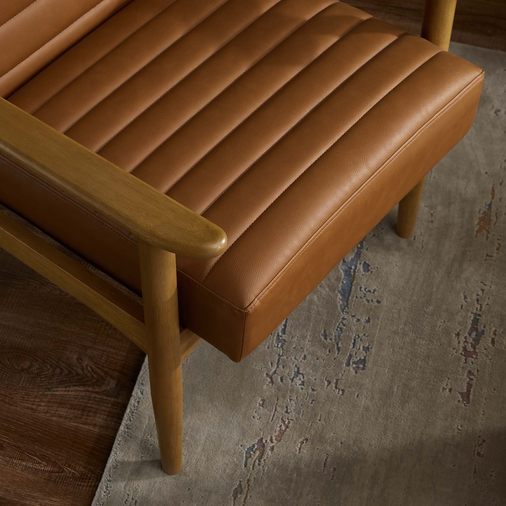 Fauteuil d'appoint en cuir végétalien Jensen