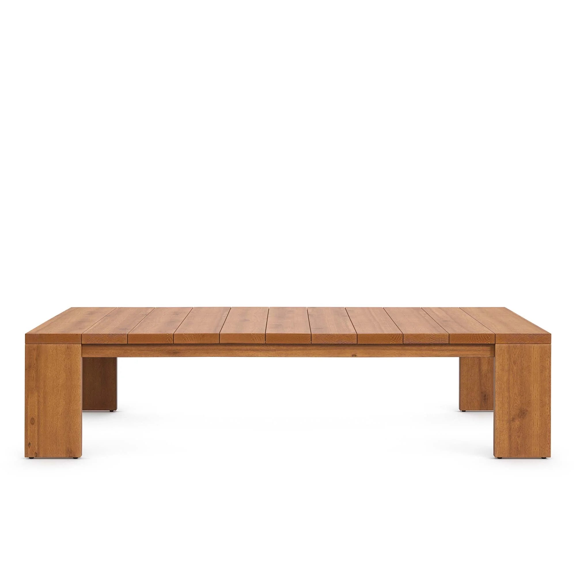 Table basse d'extérieur en bois d'acacia Tahoe de couleur naturelle