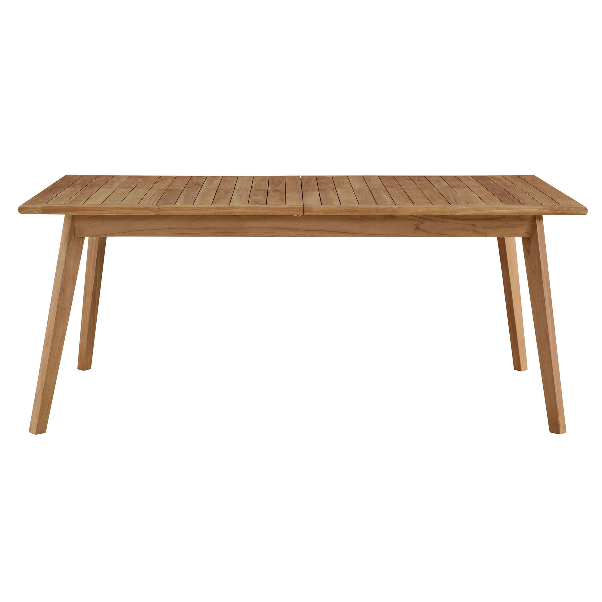 Vienna Outdoor Patio Teak Wood Extendable Dining Table in Natural