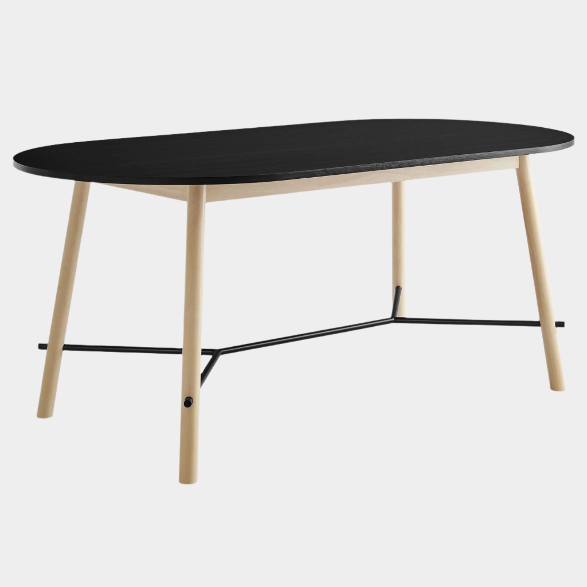 Infuse 71" Wood Grain Dining Table in Black Oak