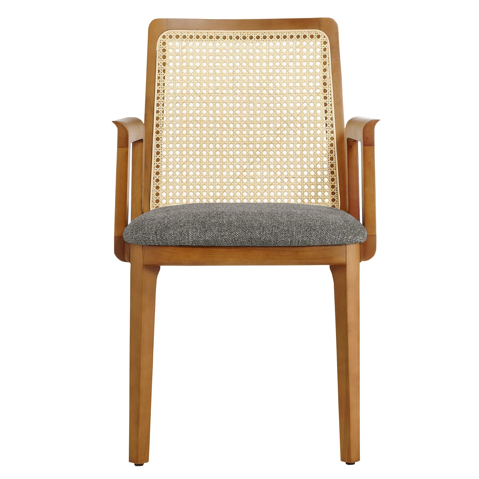 Monarch Wood and Rattan Dining Armchair