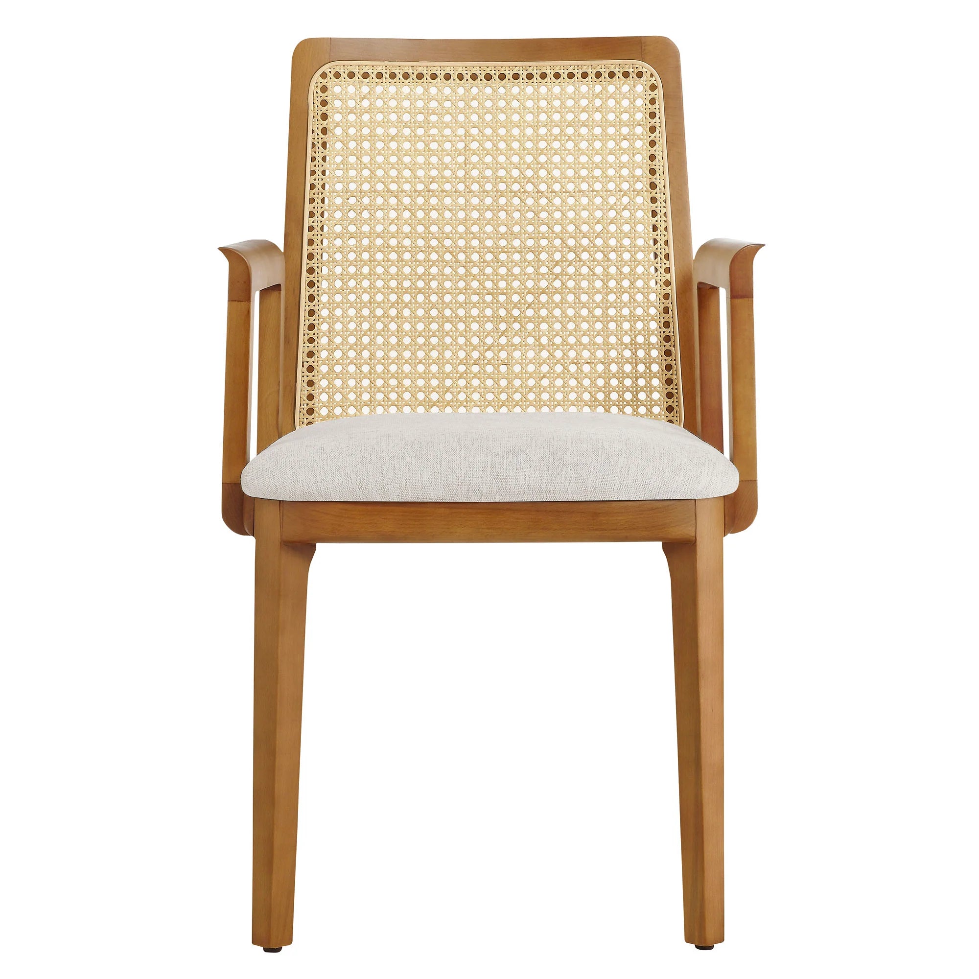 Monarch Wood and Rattan Dining Armchair