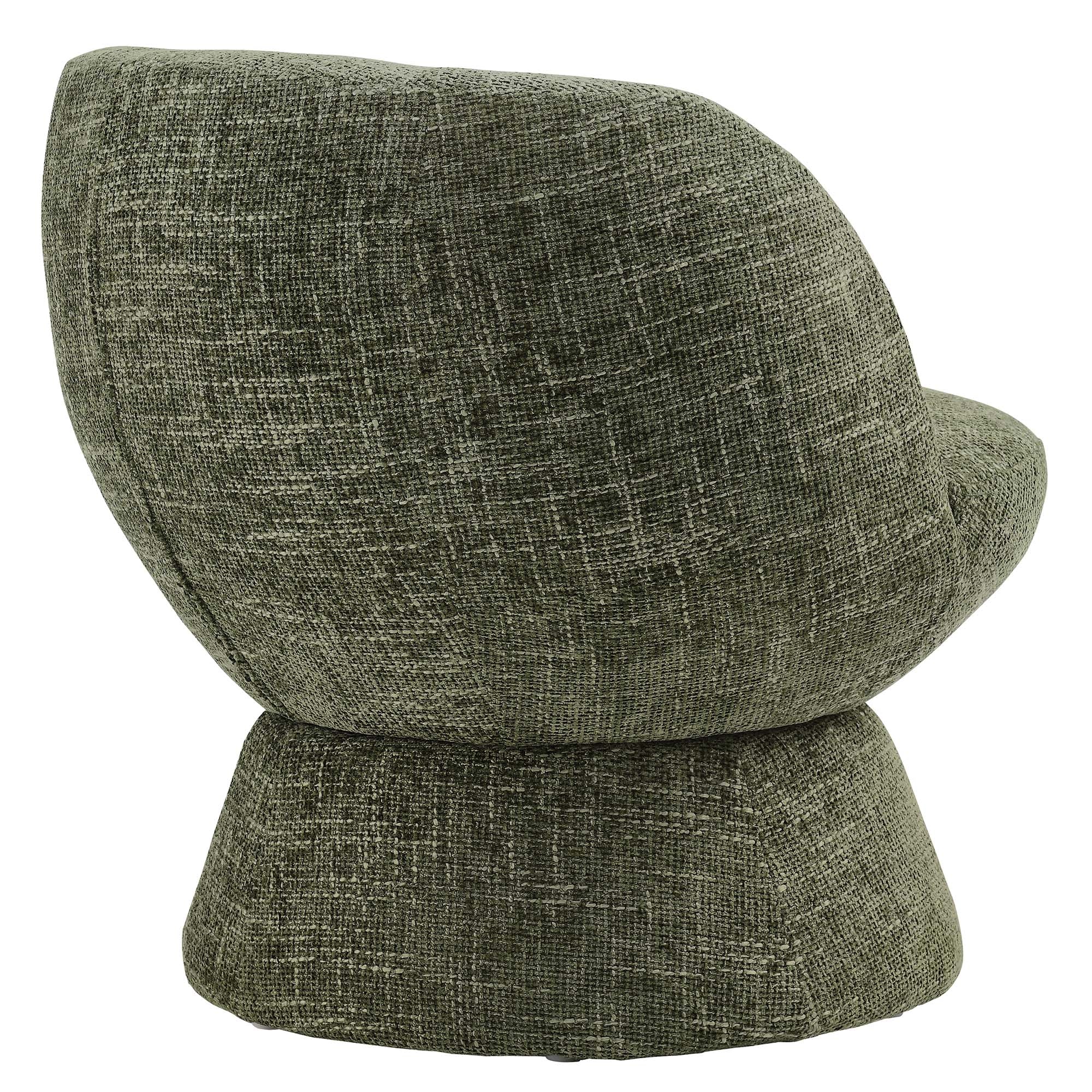 Chaise pivotante rembourrée en tissu chenille Vesta