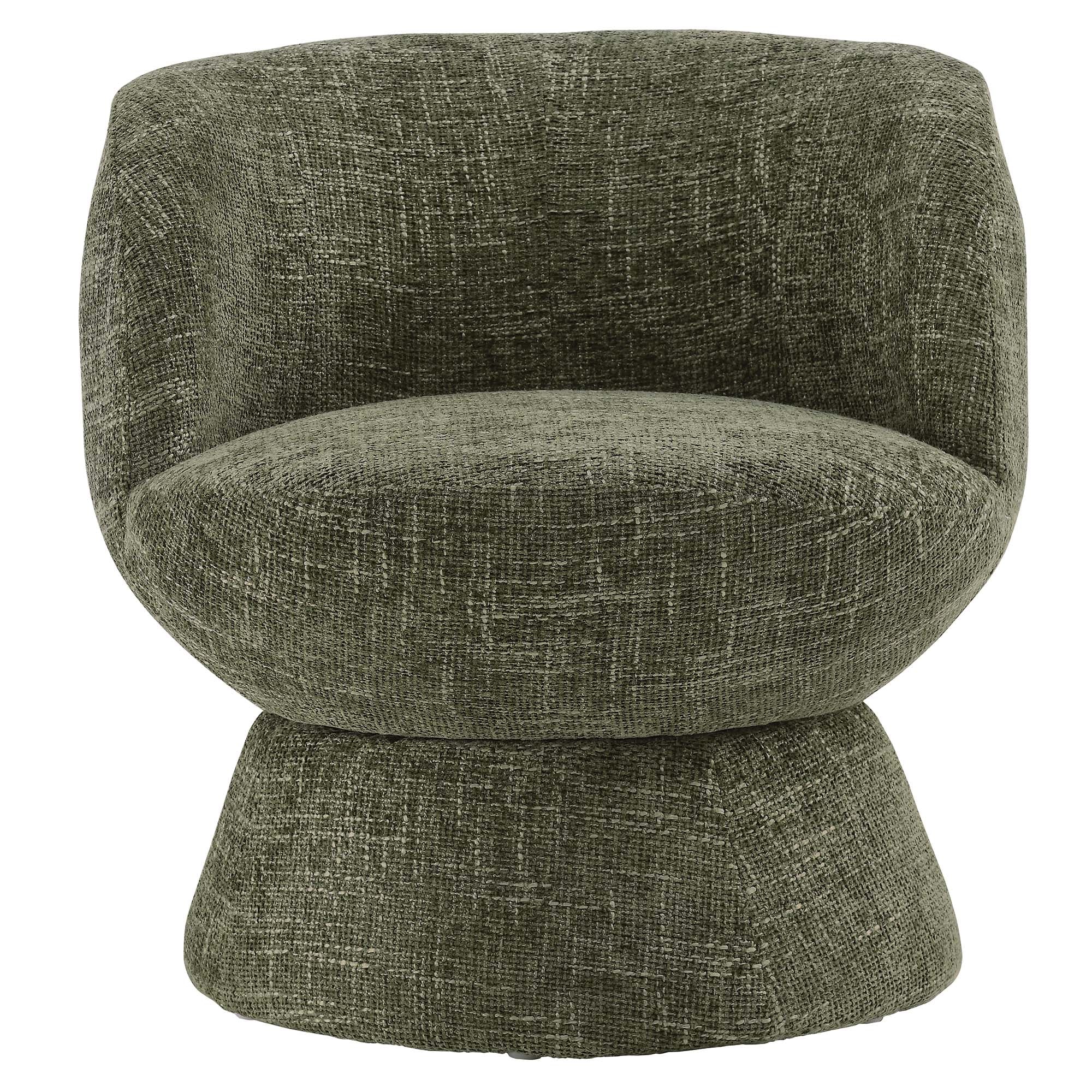 Chaise pivotante rembourrée en tissu chenille Vesta