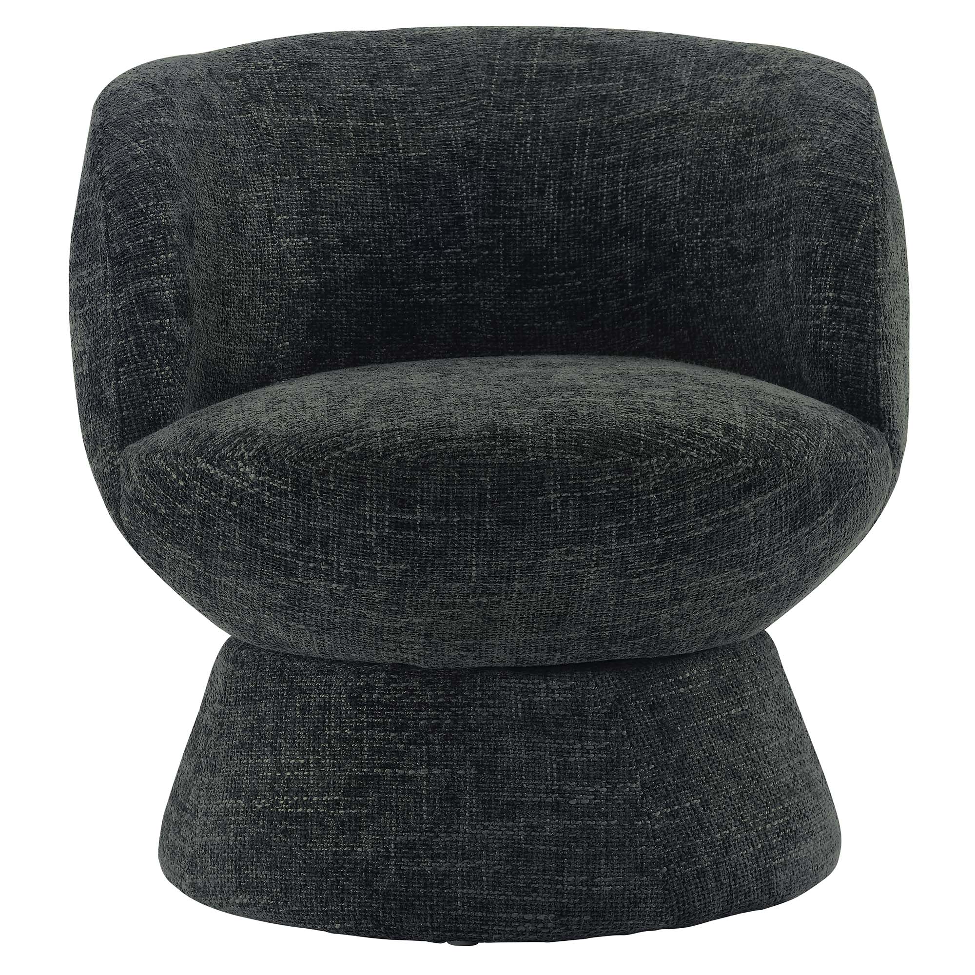 Chaise pivotante rembourrée en tissu chenille Vesta