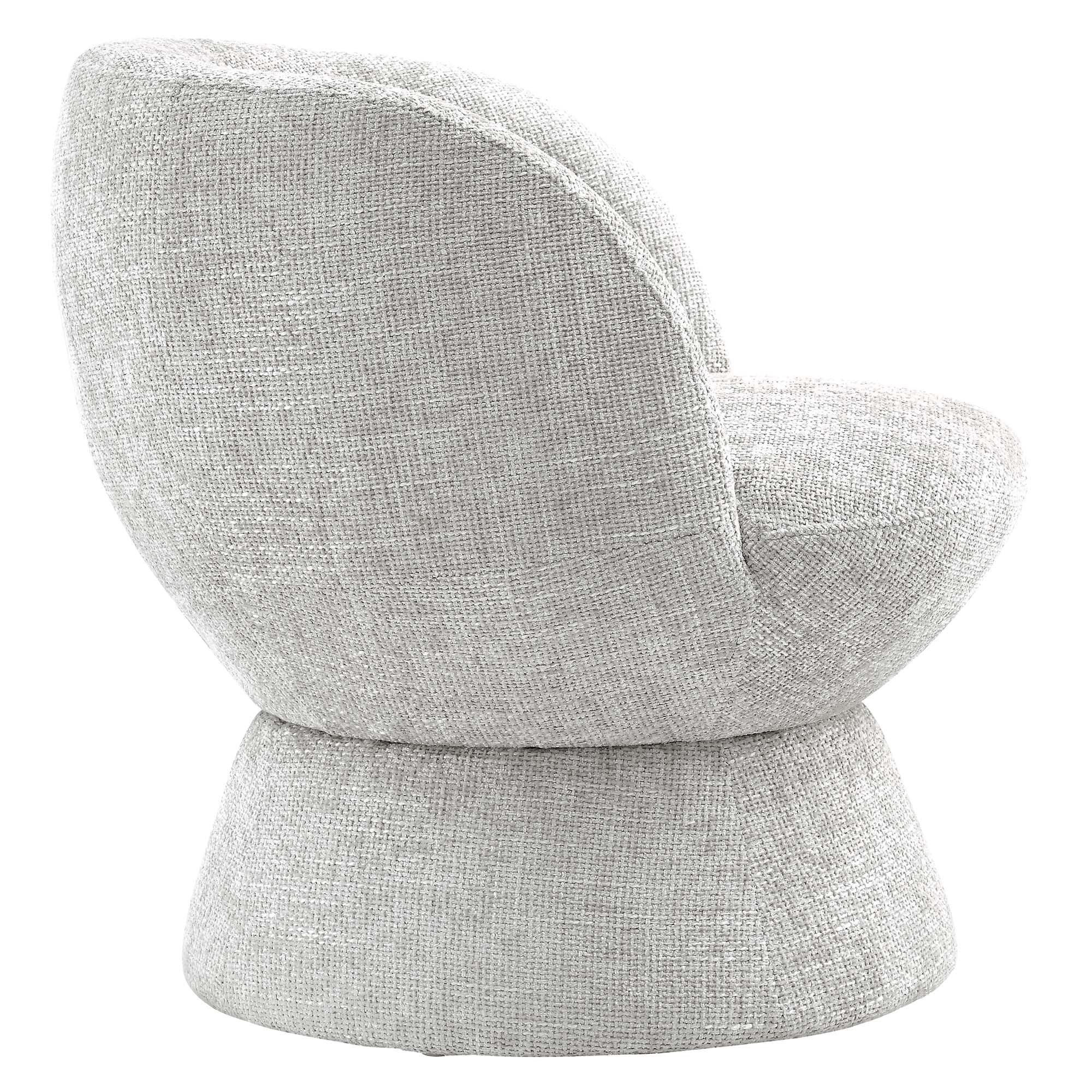 Chaise pivotante rembourrée en tissu chenille Vesta
