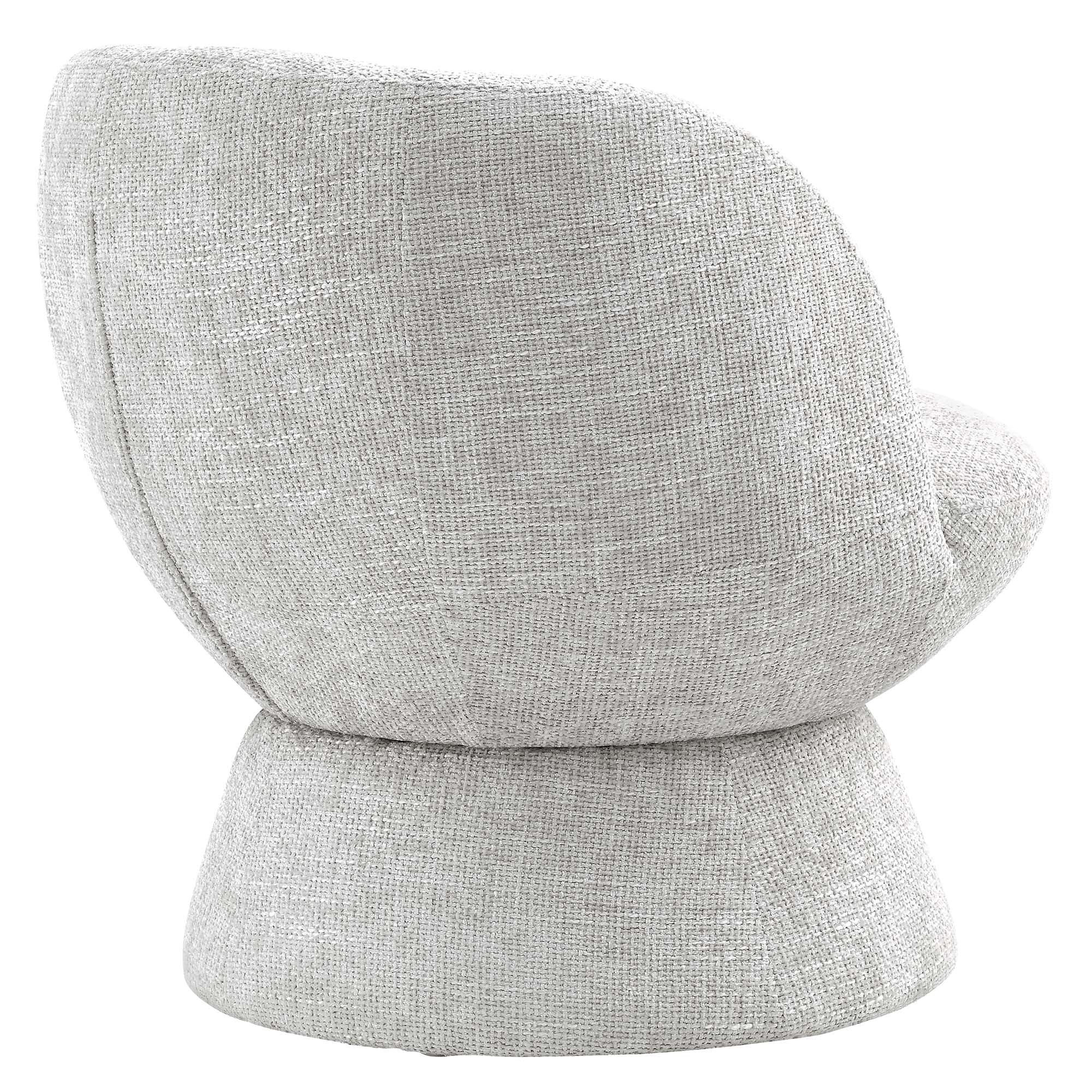 Chaise pivotante rembourrée en tissu chenille Vesta
