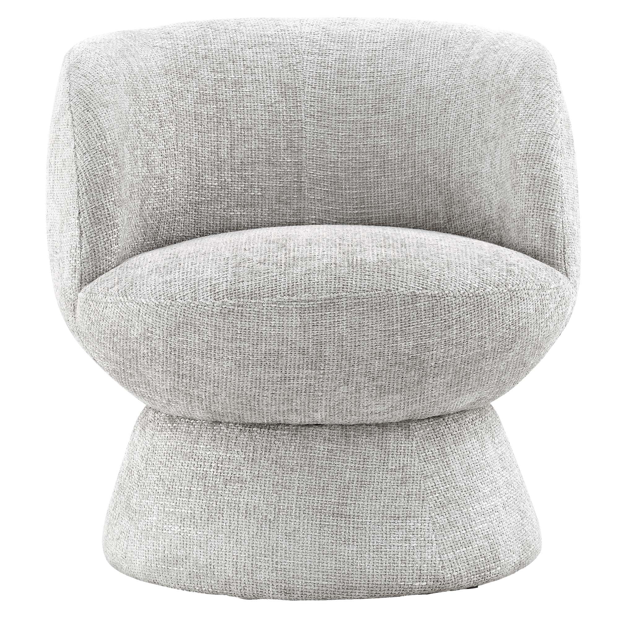 Chaise pivotante rembourrée en tissu chenille Vesta