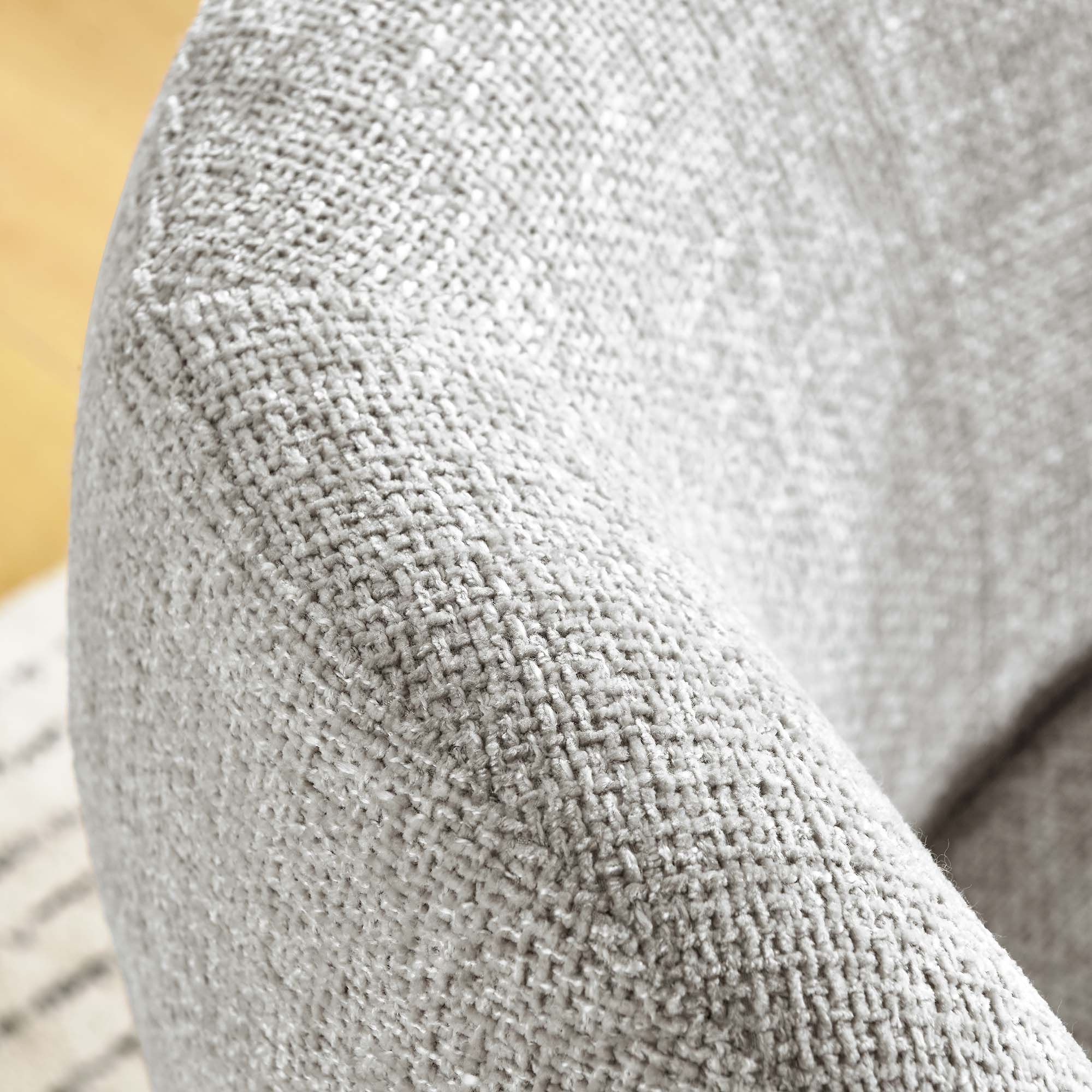 Chaise pivotante rembourrée en tissu chenille Vesta