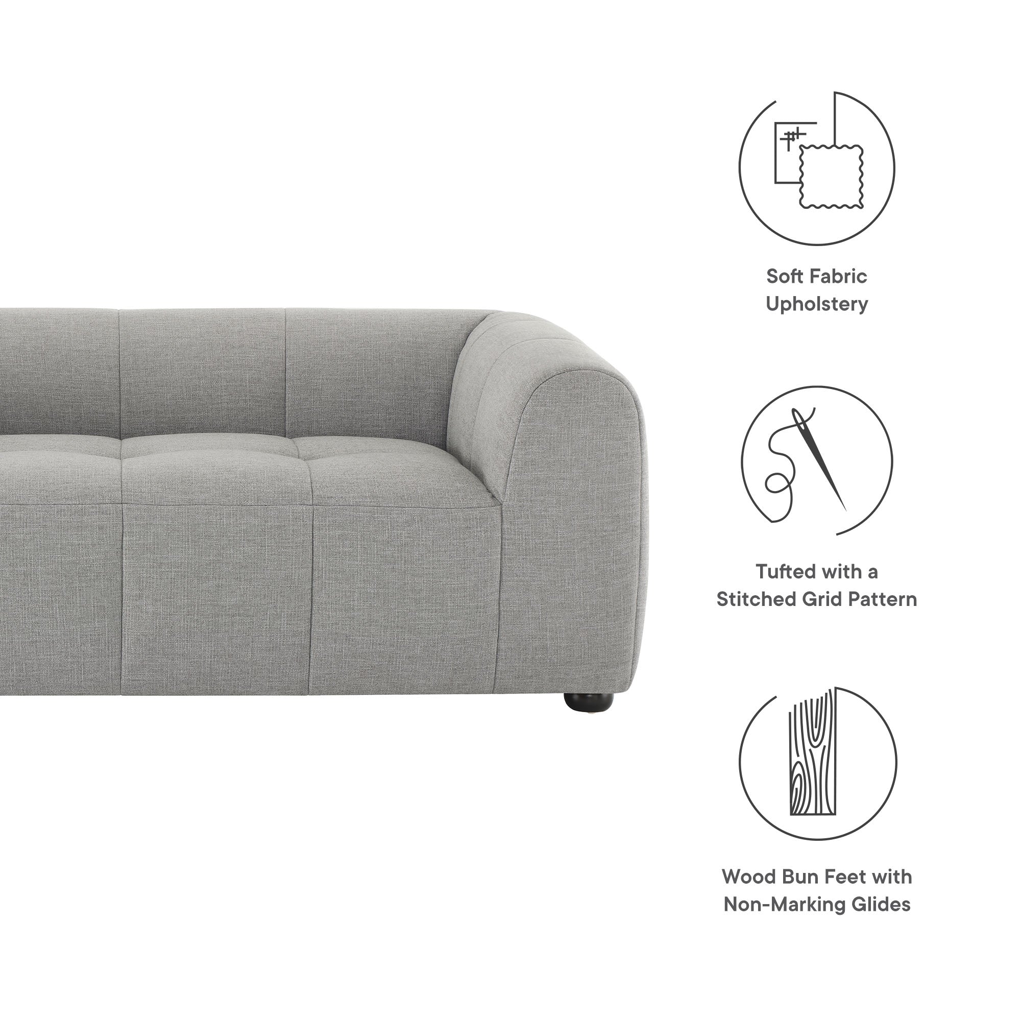 Liana Upholstered Fabric Loveseat