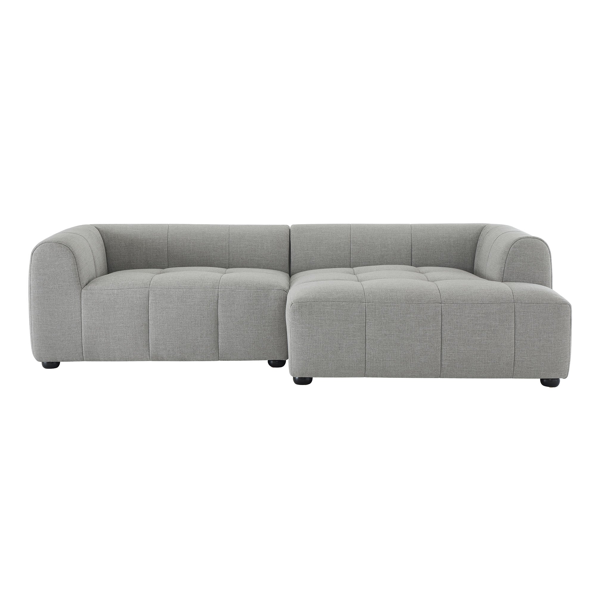 Liana Right-Facing Upholstered Fabric Modular Sofa with Chaise