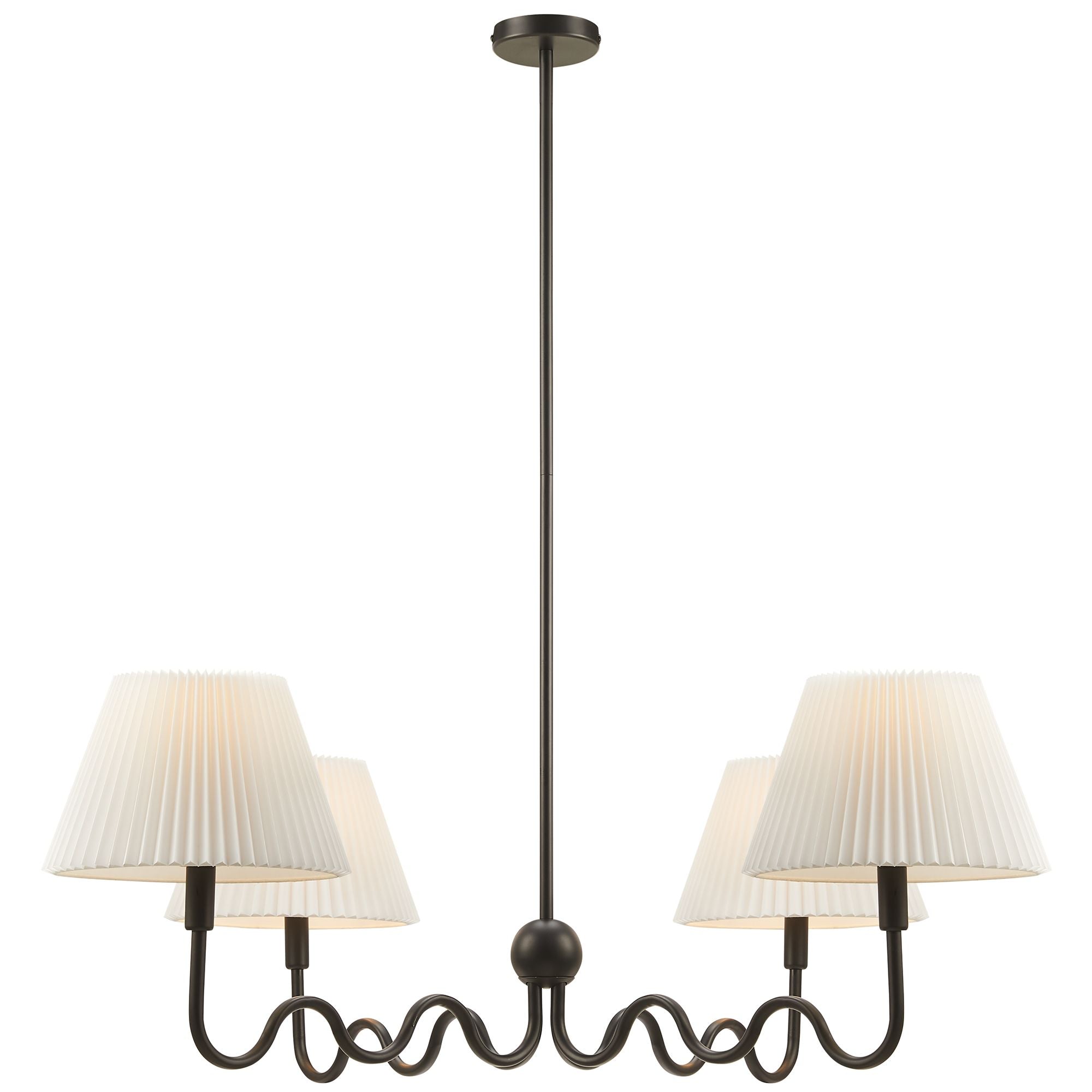 Wave Squiggle 4-Arm Pendant Light