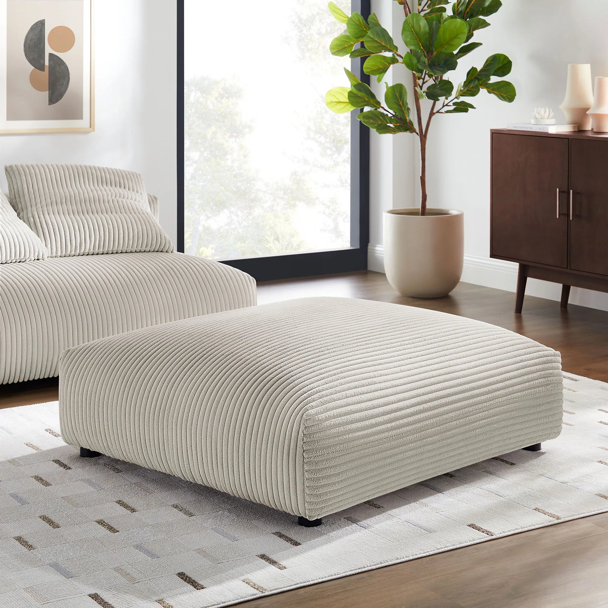 Chaise sans accoudoirs rembourrée en duvet Commix