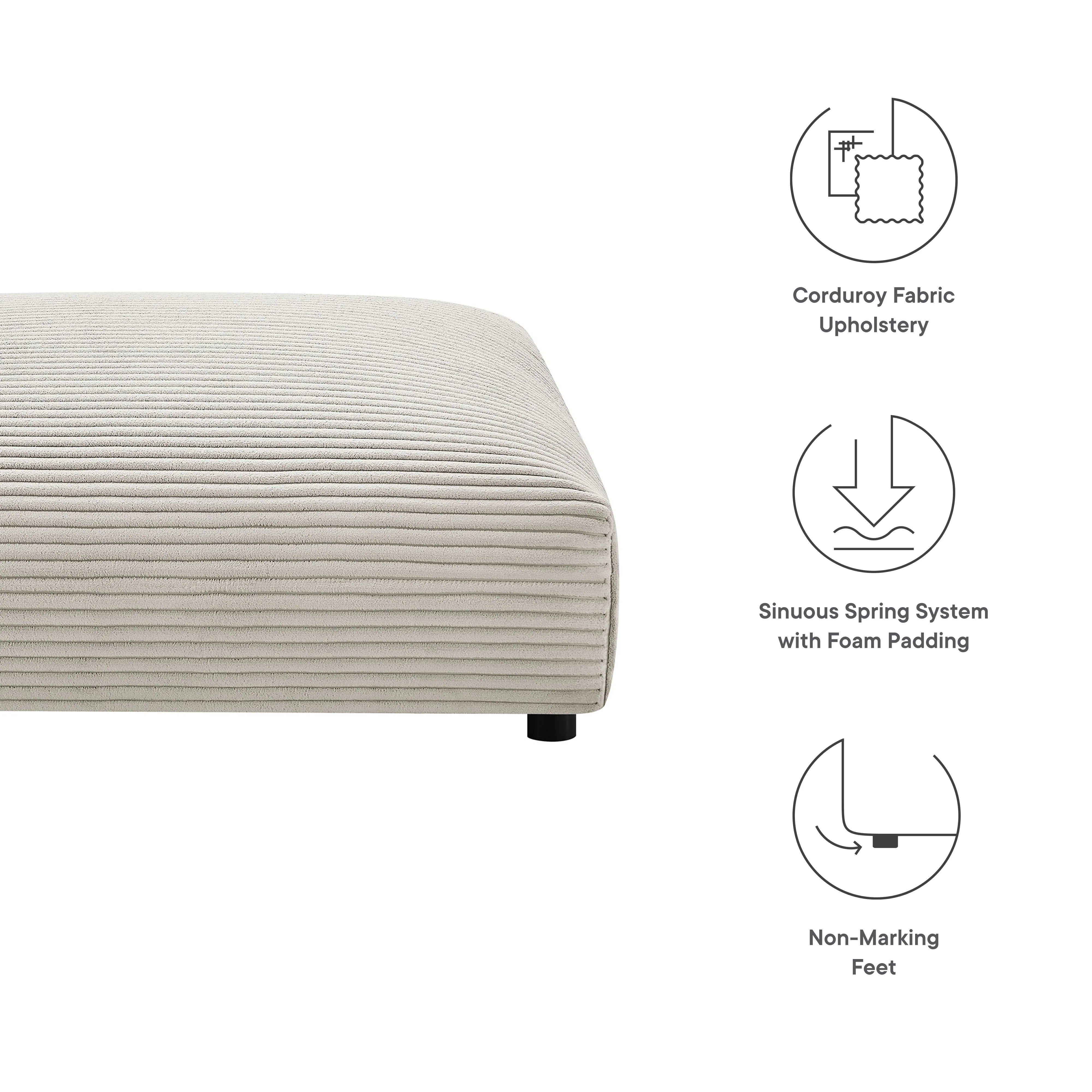 Chaise sans accoudoirs rembourrée en duvet Commix