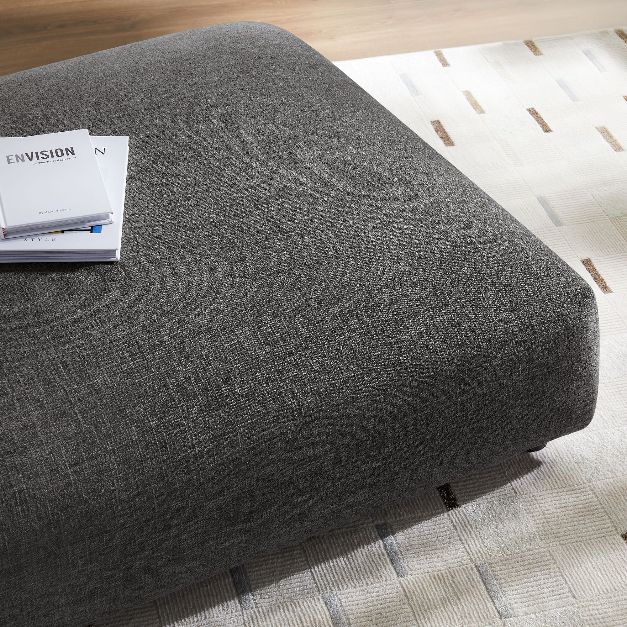 Solace Modular Upholstered Fabric Ottoman