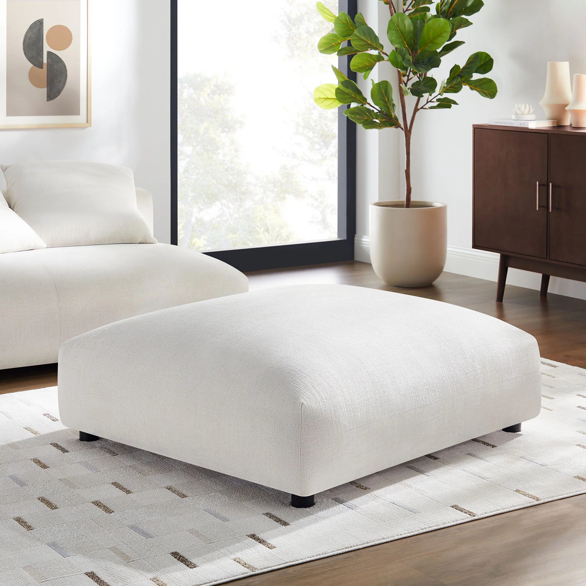 Chaise sans accoudoirs rembourrée en duvet Commix