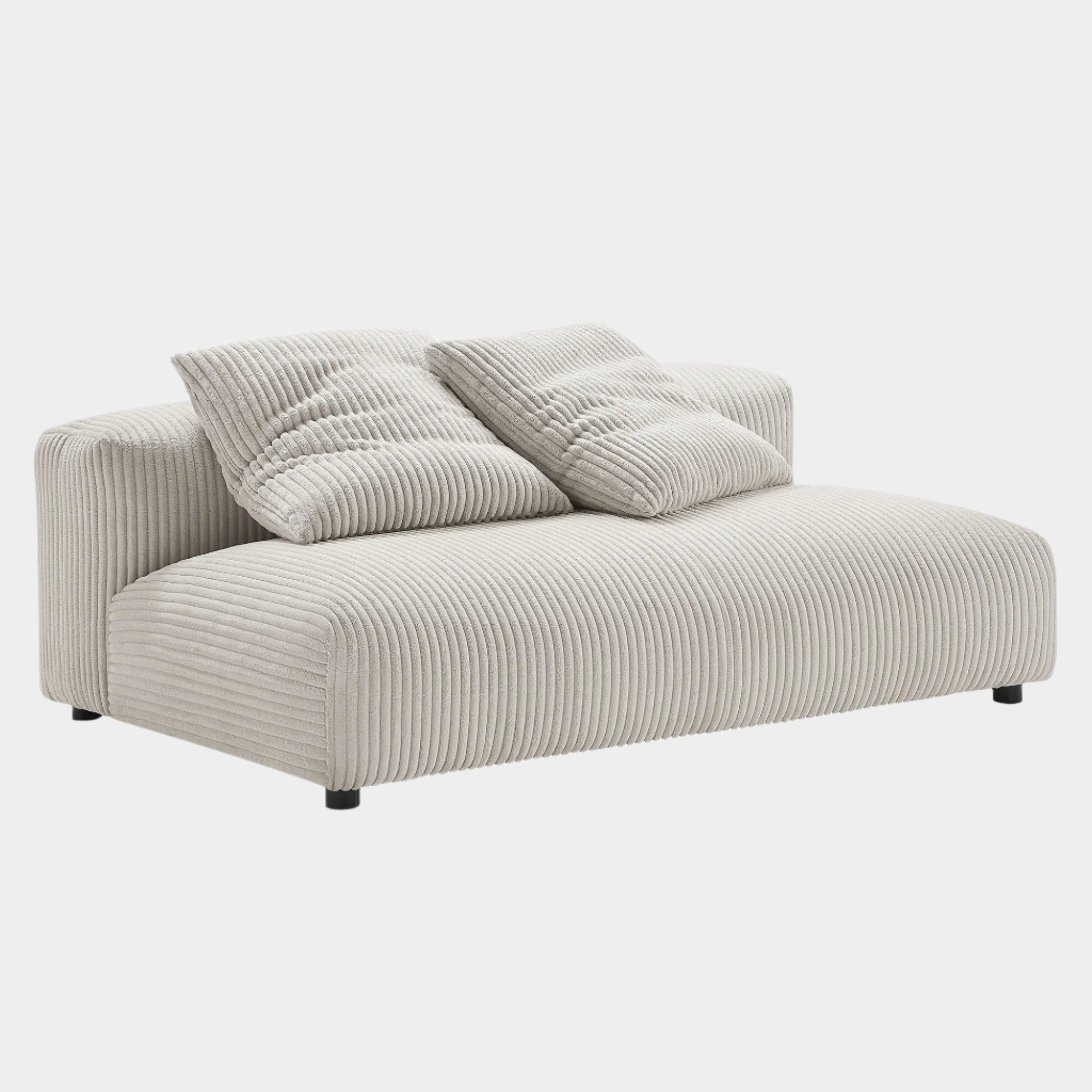 Chaise sans accoudoirs rembourrée en duvet Commix