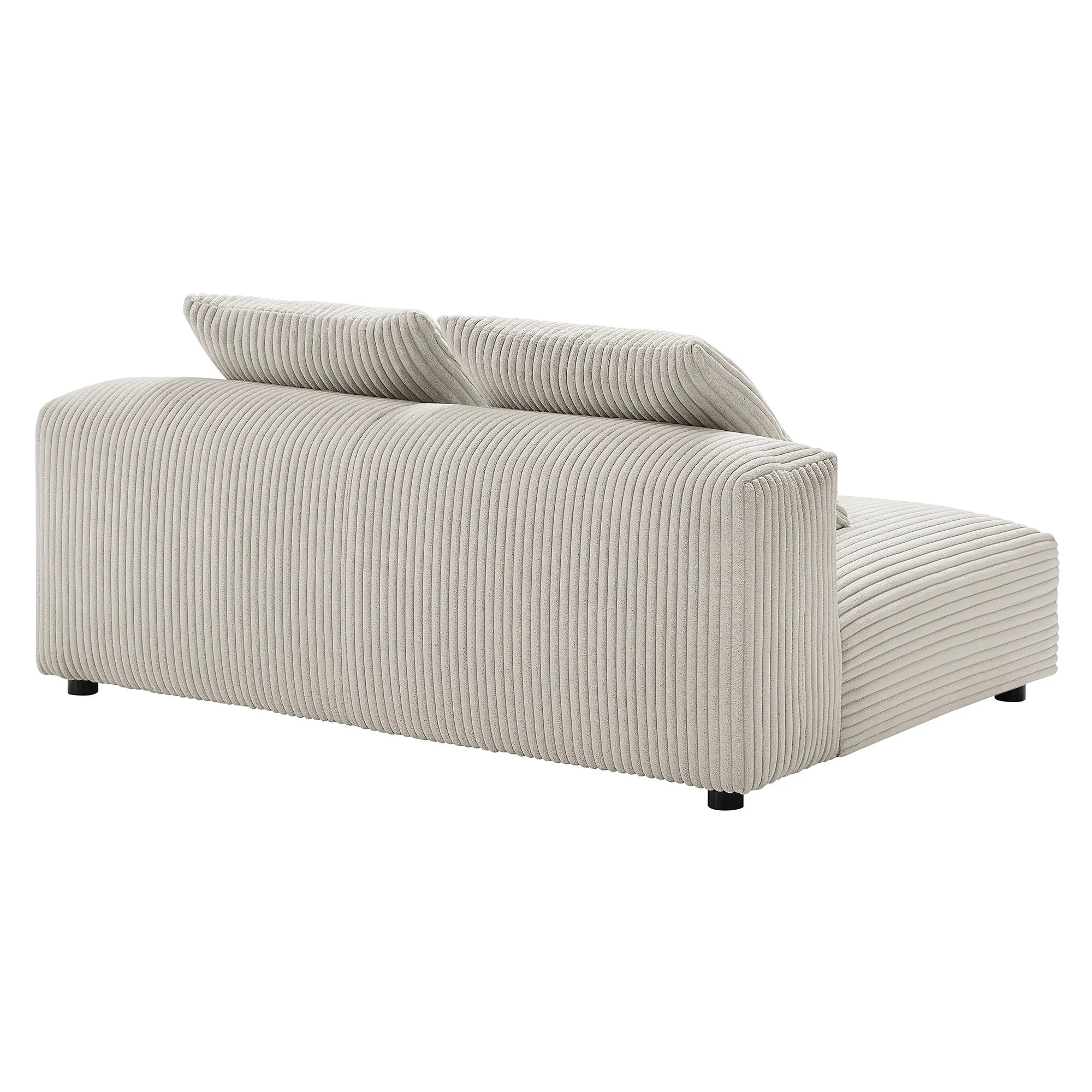 Chaise sans accoudoirs rembourrée en duvet Commix