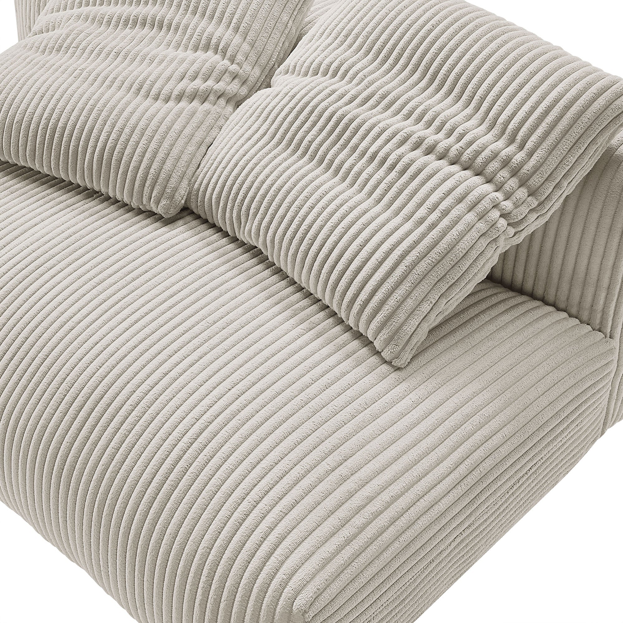 Chaise sans accoudoirs rembourrée en duvet Commix
