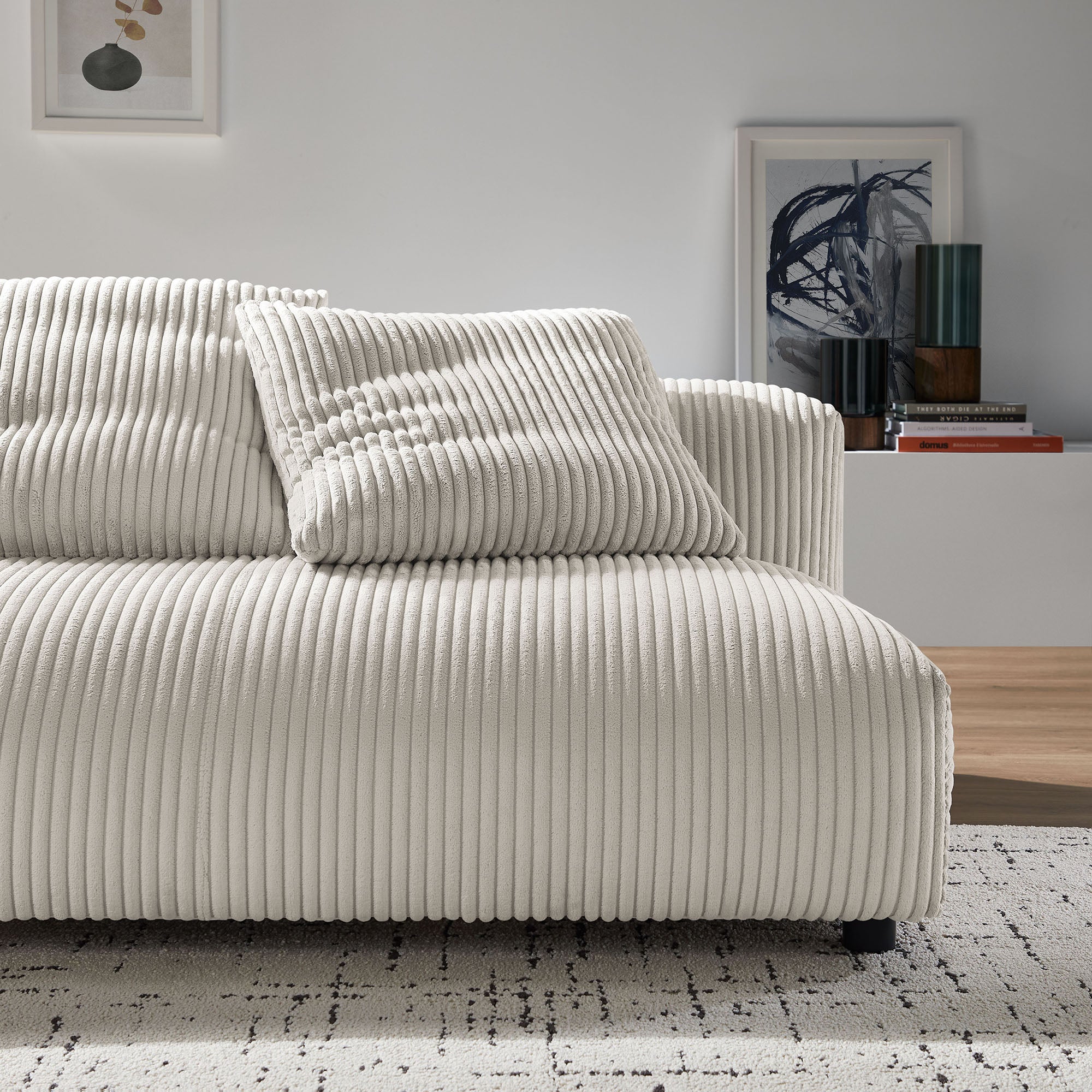 Chaise sans accoudoirs rembourrée en duvet Commix
