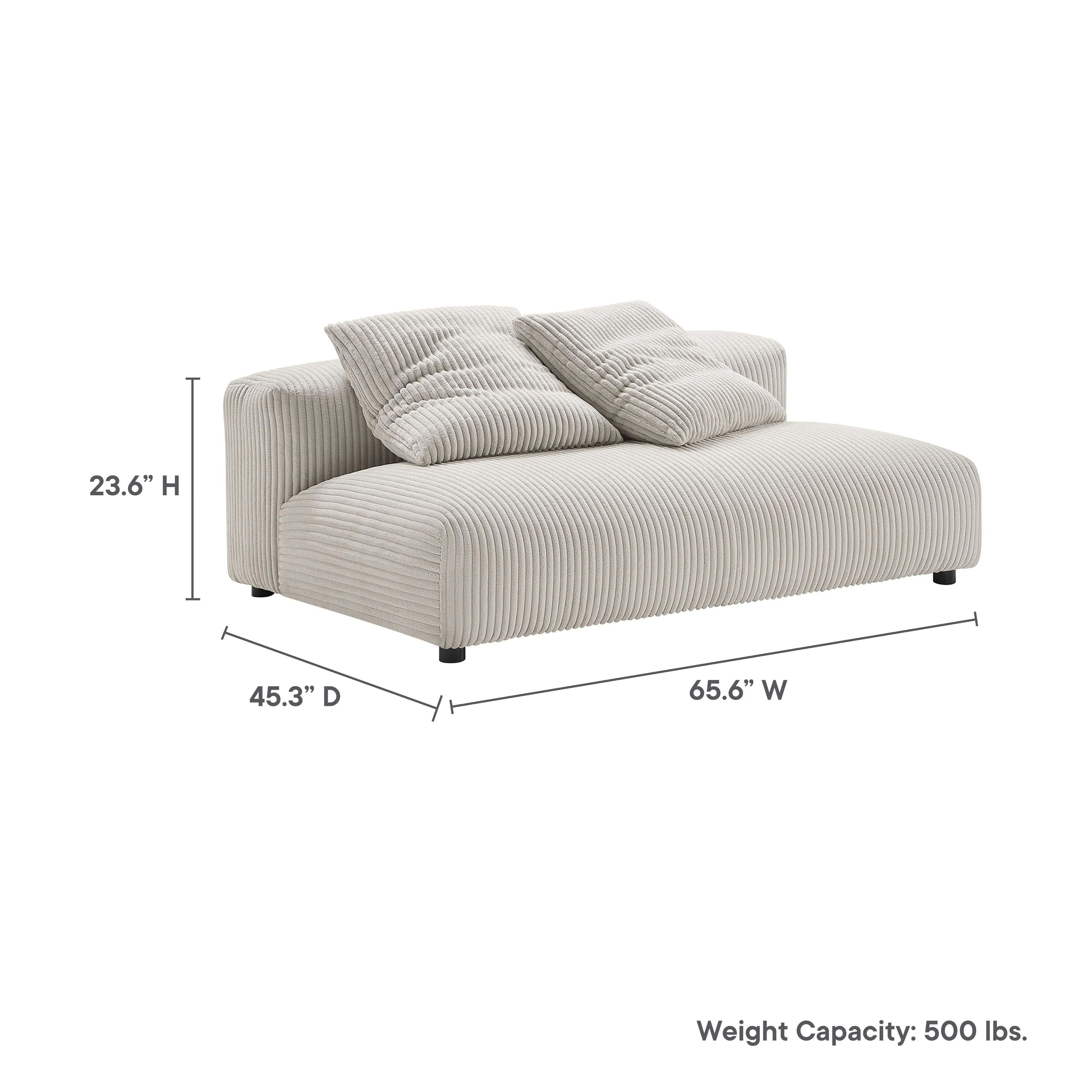 Chaise sans accoudoirs rembourrée en duvet Commix